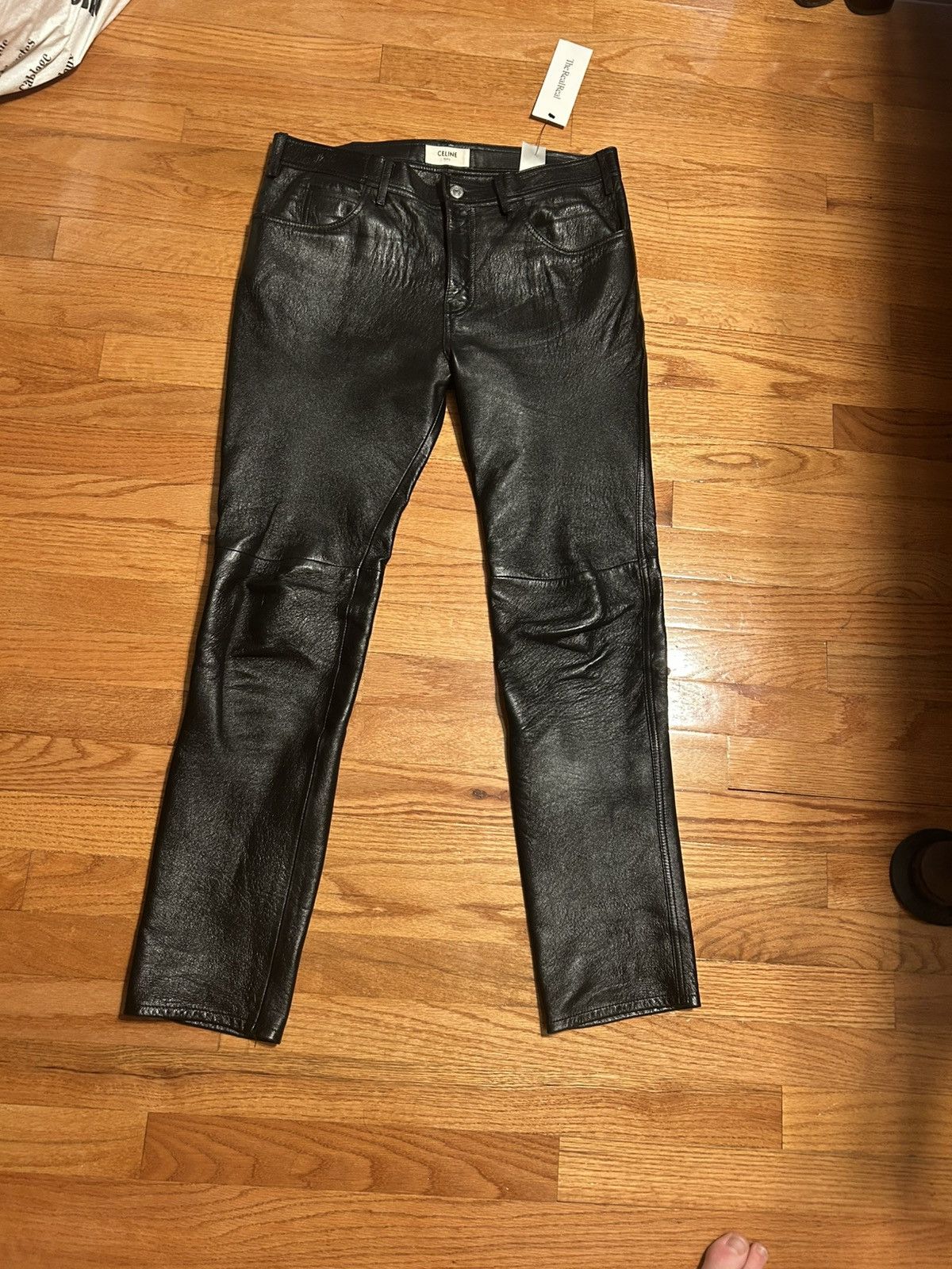 Celine Celine Lambskin Moto Pants Size US 32 / EU 48 - 4 Thumbnail