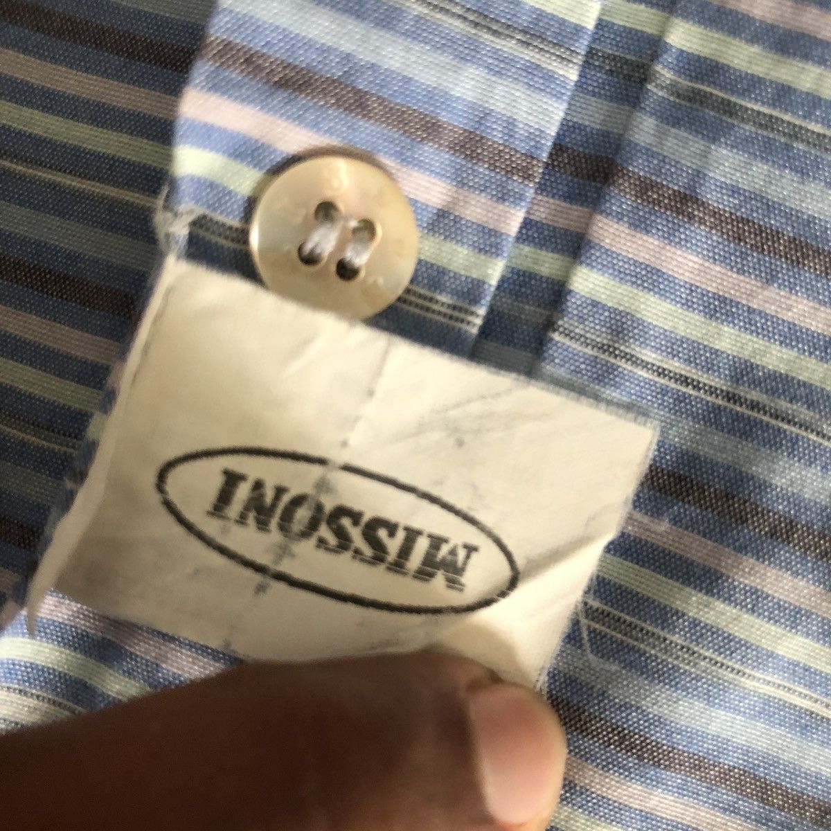 Missoni × Vintage MISSONI STRIPE LITTLE PATERN SHIRT Size US L / EU 52-54 / 3 - 10 Thumbnail