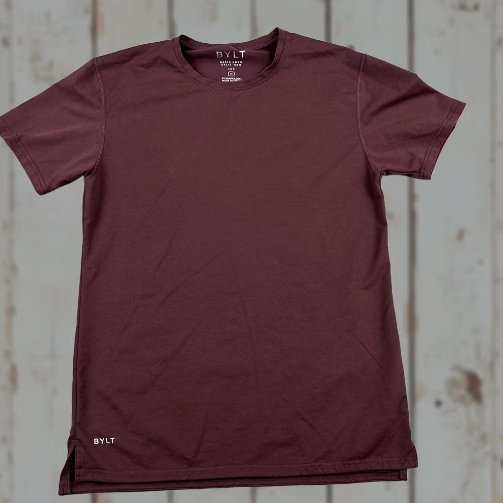 Vintage BYLT Basic Crew Lux Shirt Men Medium Red Stretch Tee T-Shirt M Size US M / EU 48-50 / 2 - 1 Thumbnail