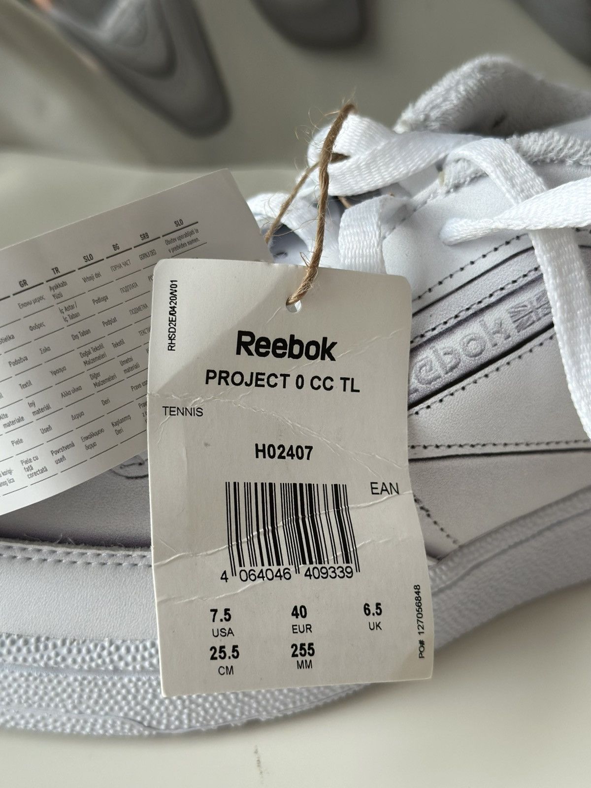 Maison Margiela × Reebok MAISON MARGIELA X REEBOK CLUB C WHITE Size US 9 / IT 39 - 23 Thumbnail