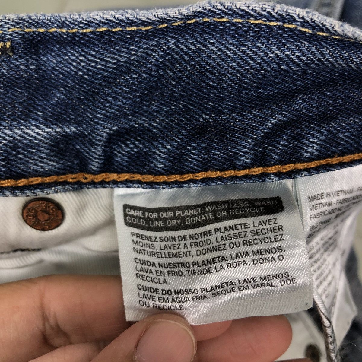 Levi's 🔥VINTAGE LEVI’S STRAIGHT CUT DISTRESSED DENIM JEANS Size US 30 / EU 46 - 23 Thumbnail
