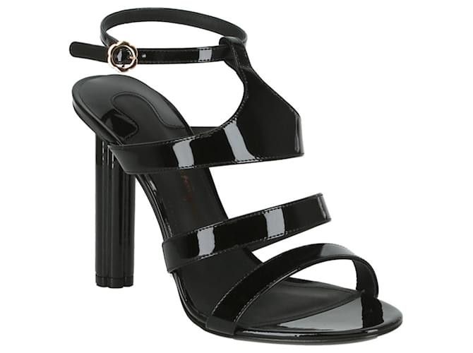 Salvatore Ferragamo o1y0426 Geometric Heel Sandals in Black Size US 8.5 / IT 38.5 - 2 Thumbnail