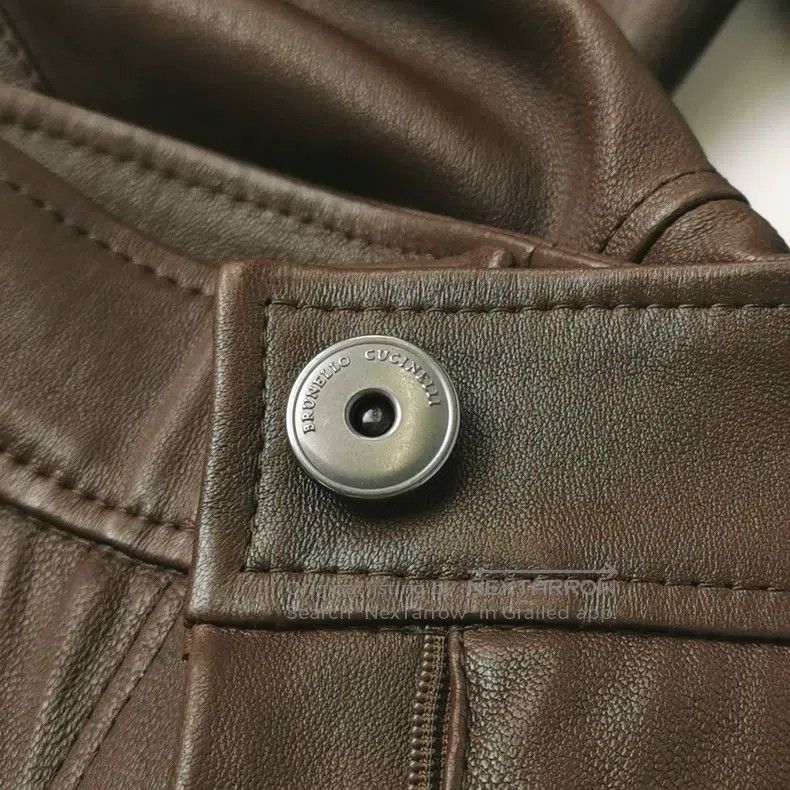 Brunello Cucinelli Brunello Cucinelli Leather solid-colored slim-fit pants Size 27" / US 4 / IT 40 - 3 Thumbnail