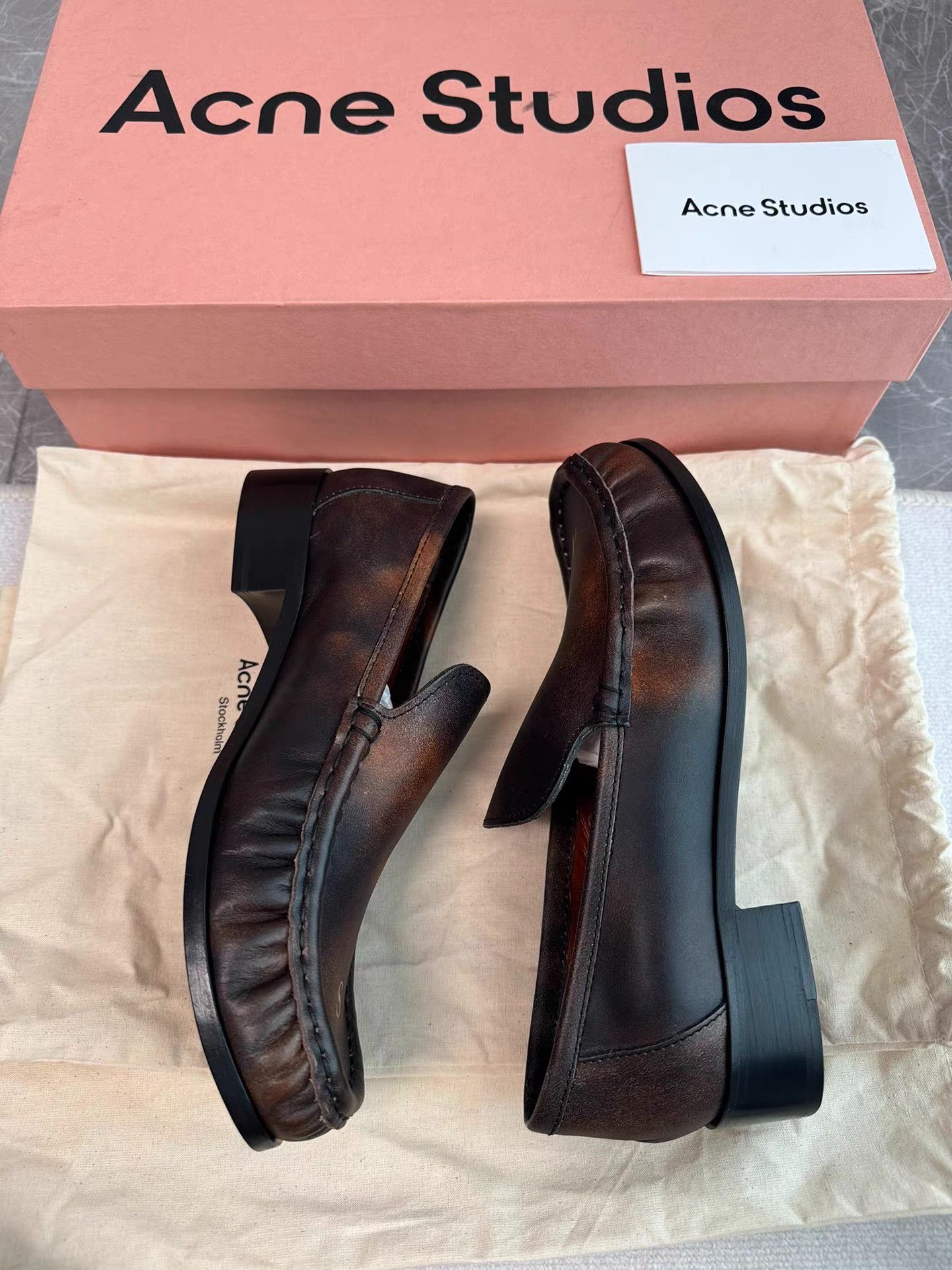 Acne Studios Acne Studios Ruched Leather Loafers K6 Size US 5 / IT 35 - 6 Thumbnail
