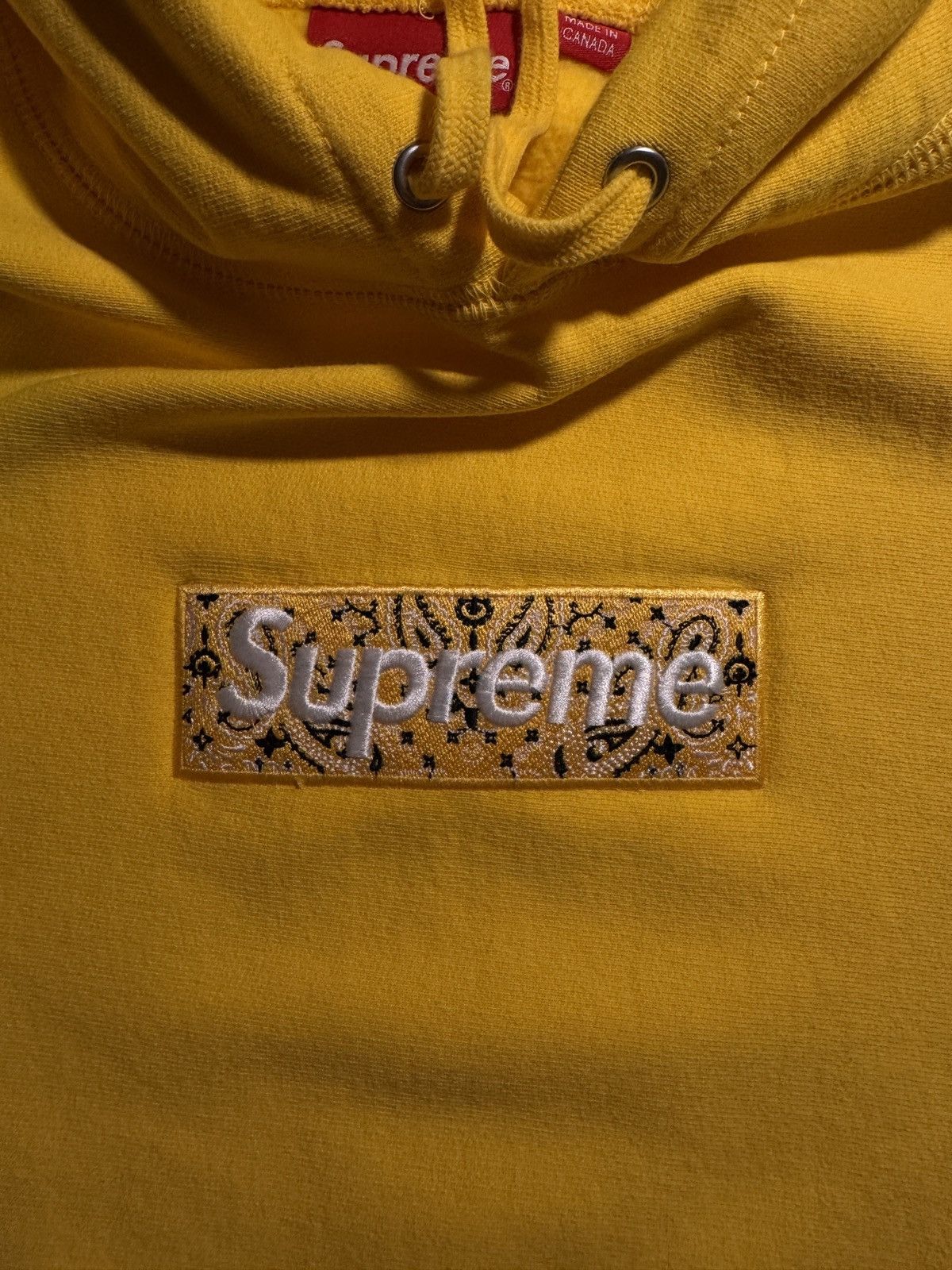 Supreme Supreme Bandana Box Logo Hoodie Yellow Size US M / EU 48-50 / 2 - 3 Thumbnail