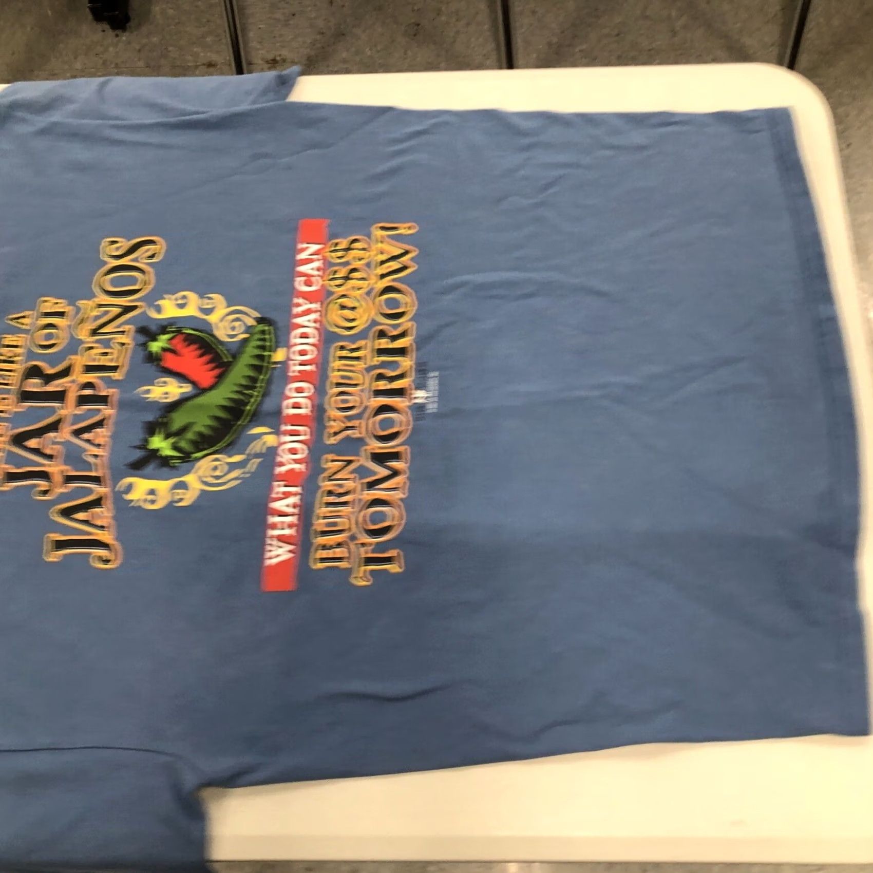 Big Dogs VINTAGE Men's Big Dogs Graphic T-Shirt Life is like a Jar of Jalapenos.. Blue L Mens Size US L / EU 52-54 / 3 - 3 Thumbnail