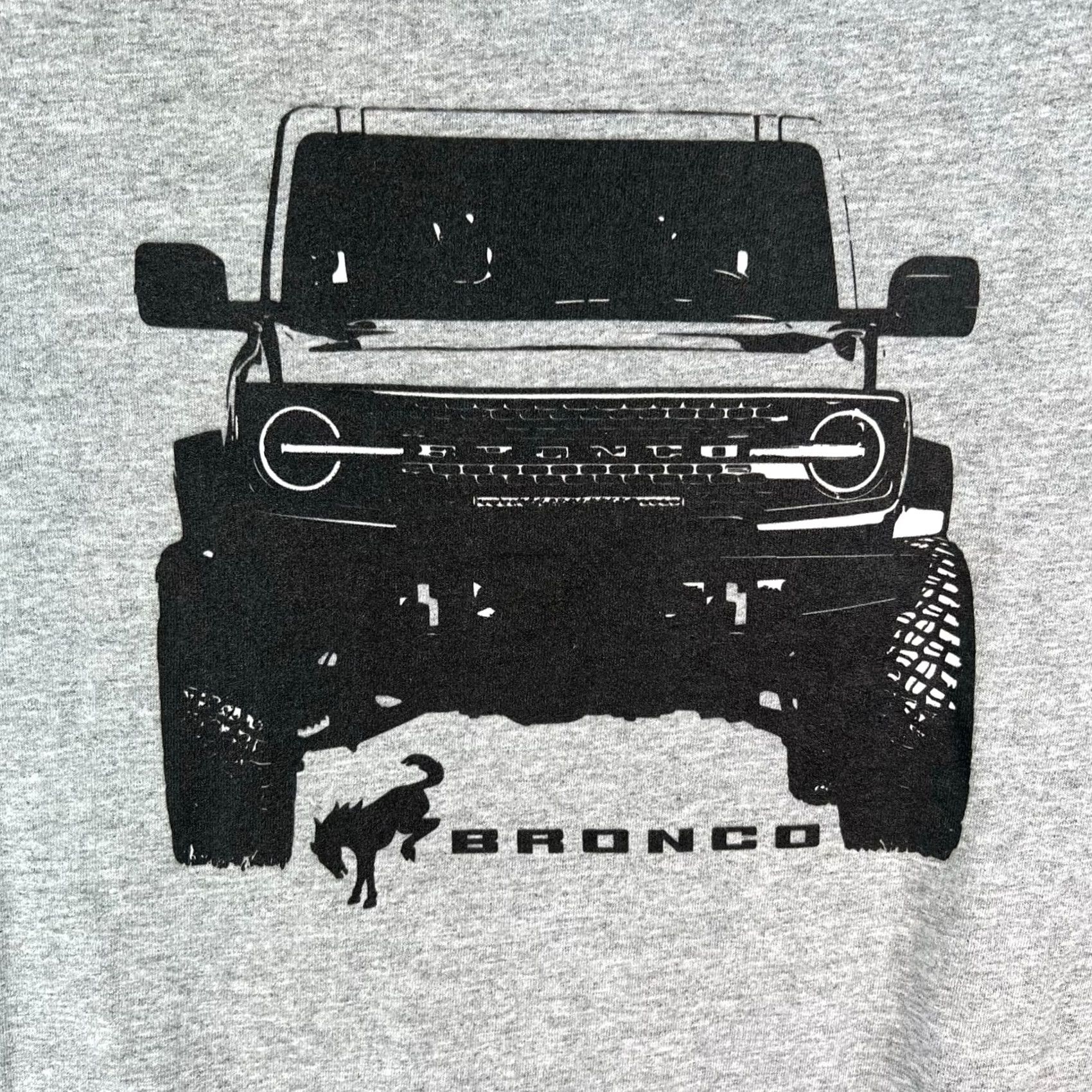 Gildan Gildan Ford Bronco Mens T Shirt Graphic Gray 5XL Crew Neck 100% Cotton Long Sleeve Midwest Florida Theme Mens Size US XXL / EU 58 / 5 - 2 Thumbnail