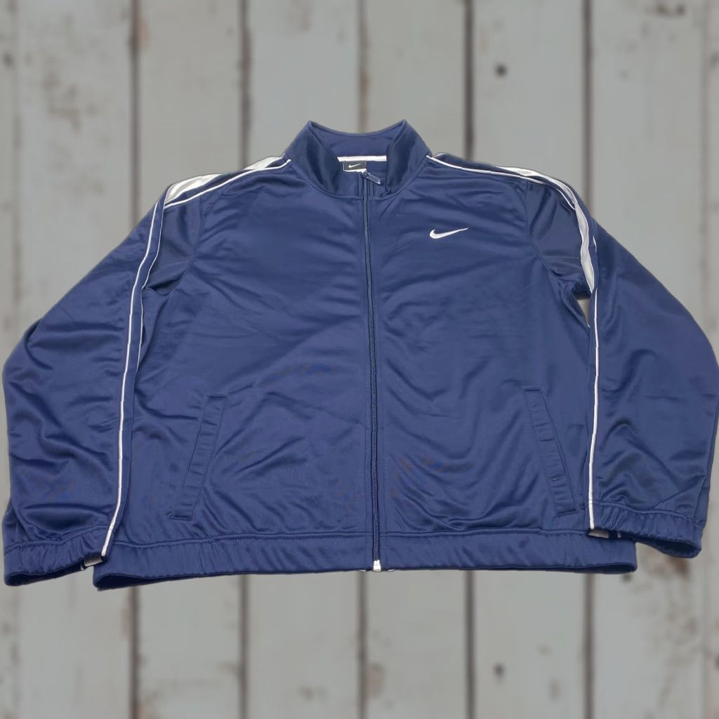 Nike Nike Basketball Jacket: Track Warm-Up Mens Large Navy White - 639851-451 - Blended Polyester Zip Full-Length Size US L / EU 52-54 / 3 - 1 Thumbnail