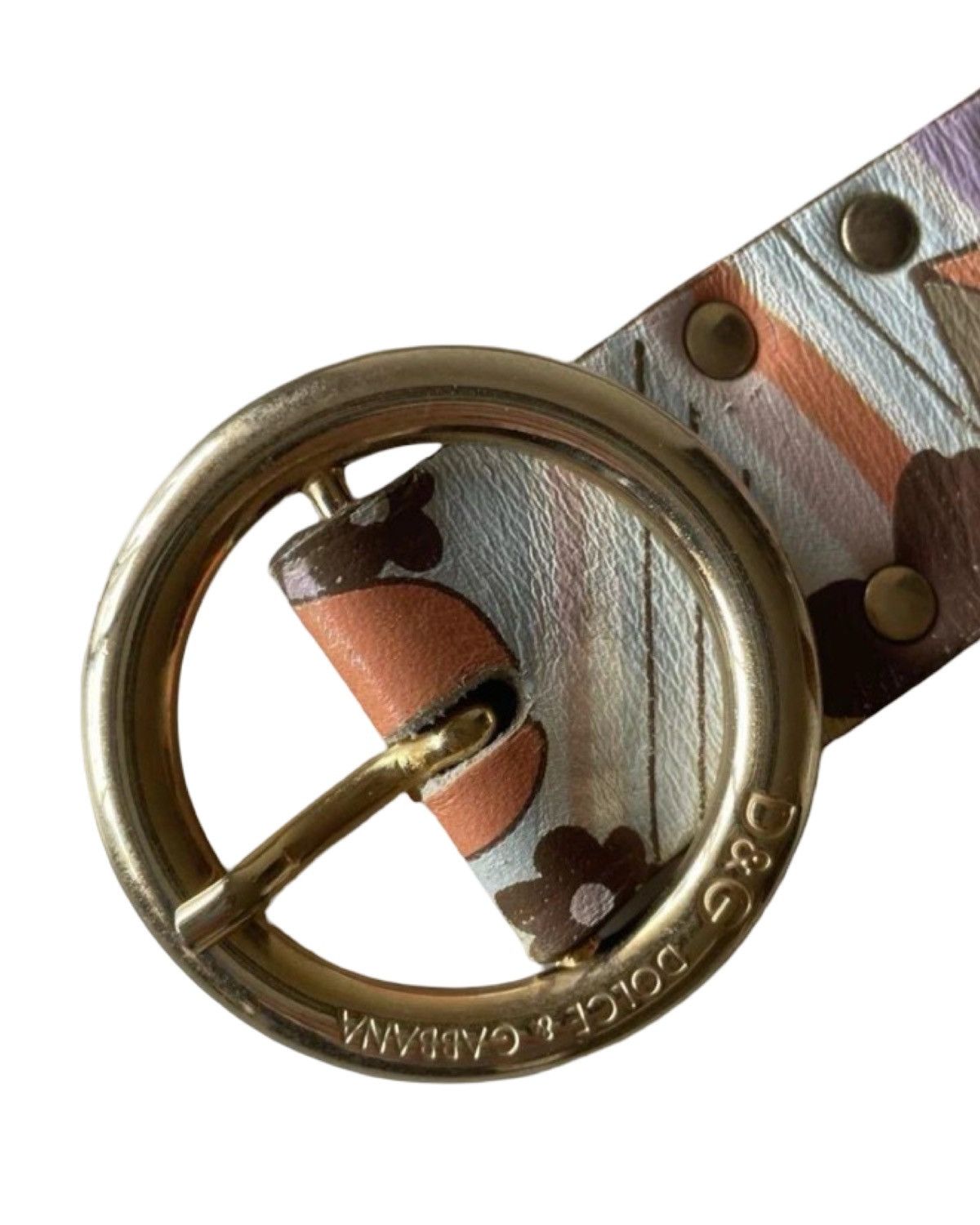 Dolce & Gabbana Allover Printed Vintage Leather Belt Size ONE SIZE - 3 Thumbnail