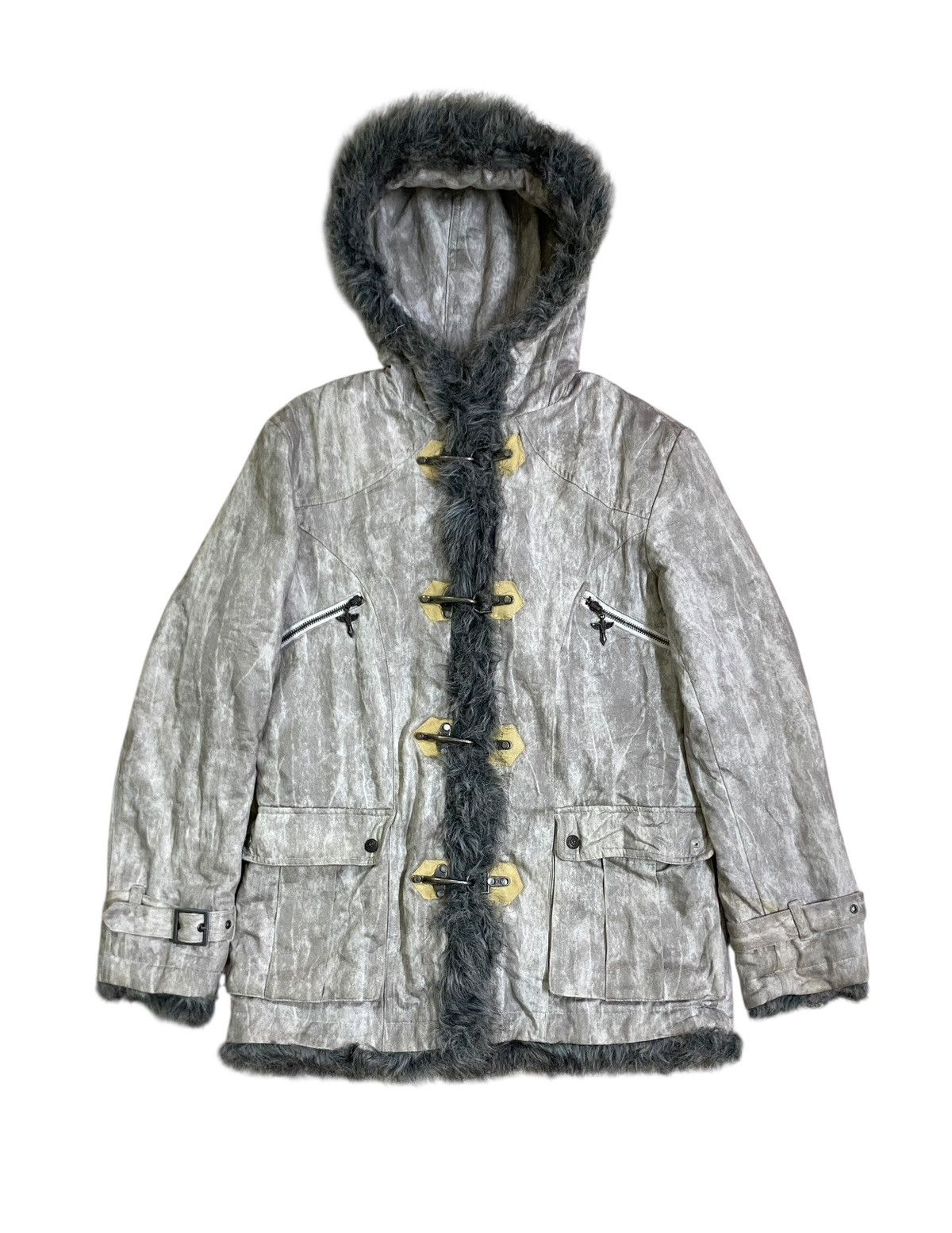 BERNINGS SHO Very Rare Vintage Brand Bernings Sho Fur Waxed Parka 1990s Size US M / EU 48-50 / 2 - 1 Thumbnail