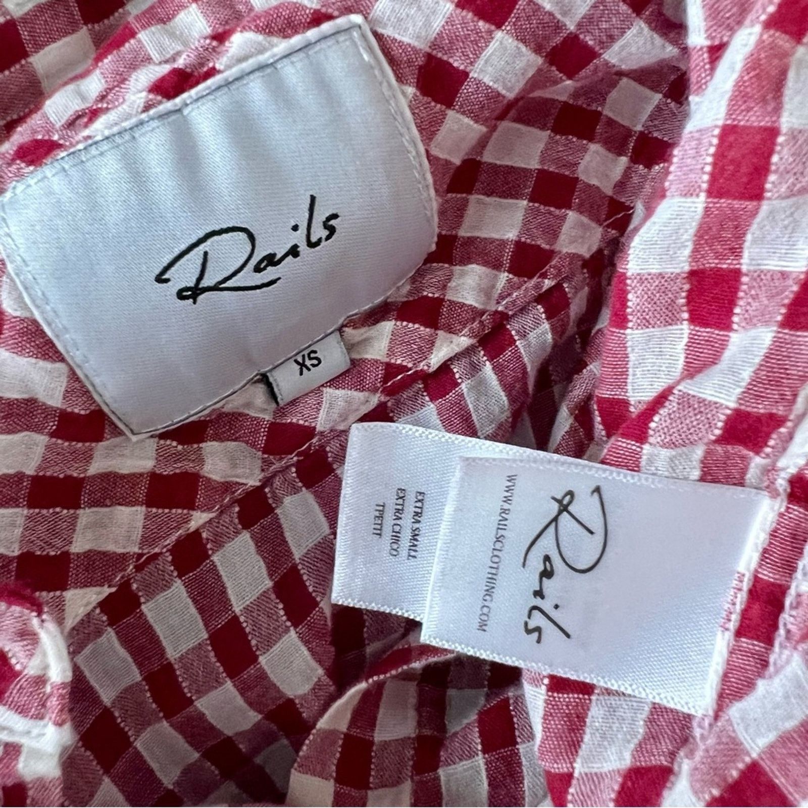 Rails Rails Farrah Plaid Button Shirt Top Blouse Gingham Checkered Size XS / US 0-2 / IT 36-38 - 6 Thumbnail