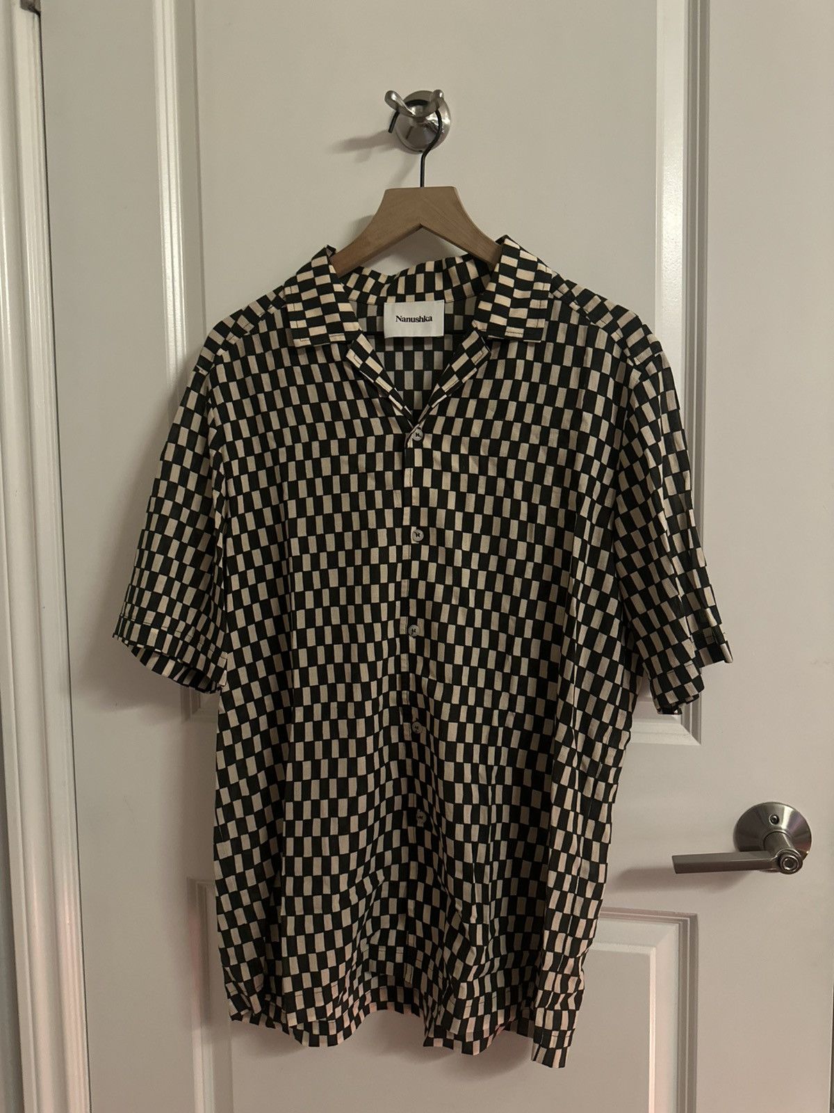 Nanushka Nanushka Black & Beige Maitho Shirt Size US S / EU 44-46 / 1 - 1 Thumbnail