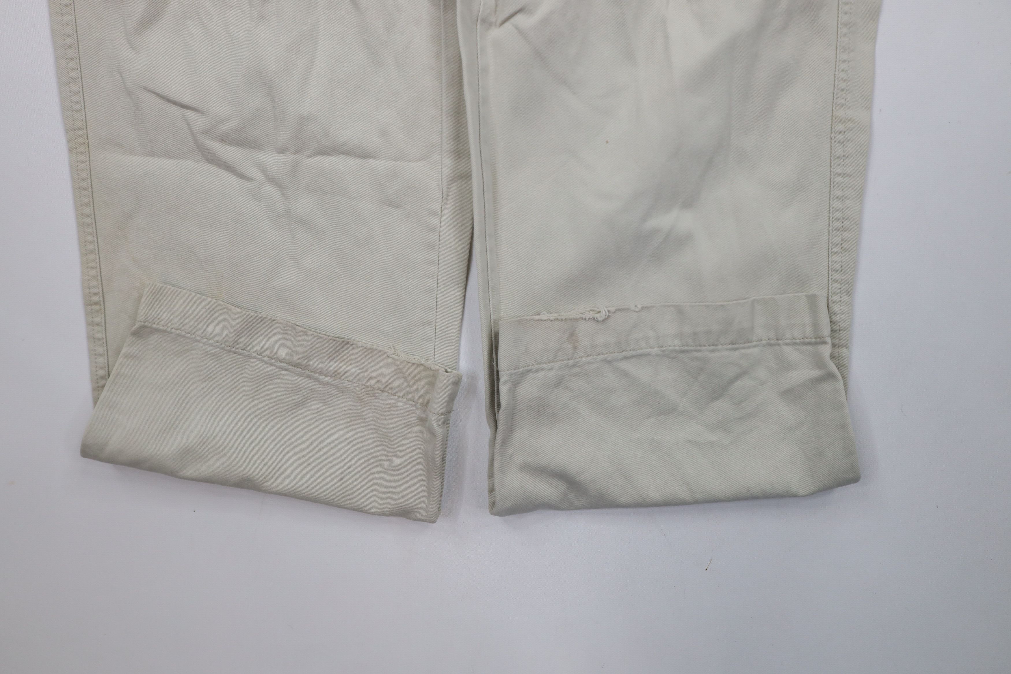 Gap × Vintage Vintage 90s Y2K Gap Baggy Wide Leg Cargo Pants Beige Cotton Size US 34 / EU 50 - 4 Thumbnail