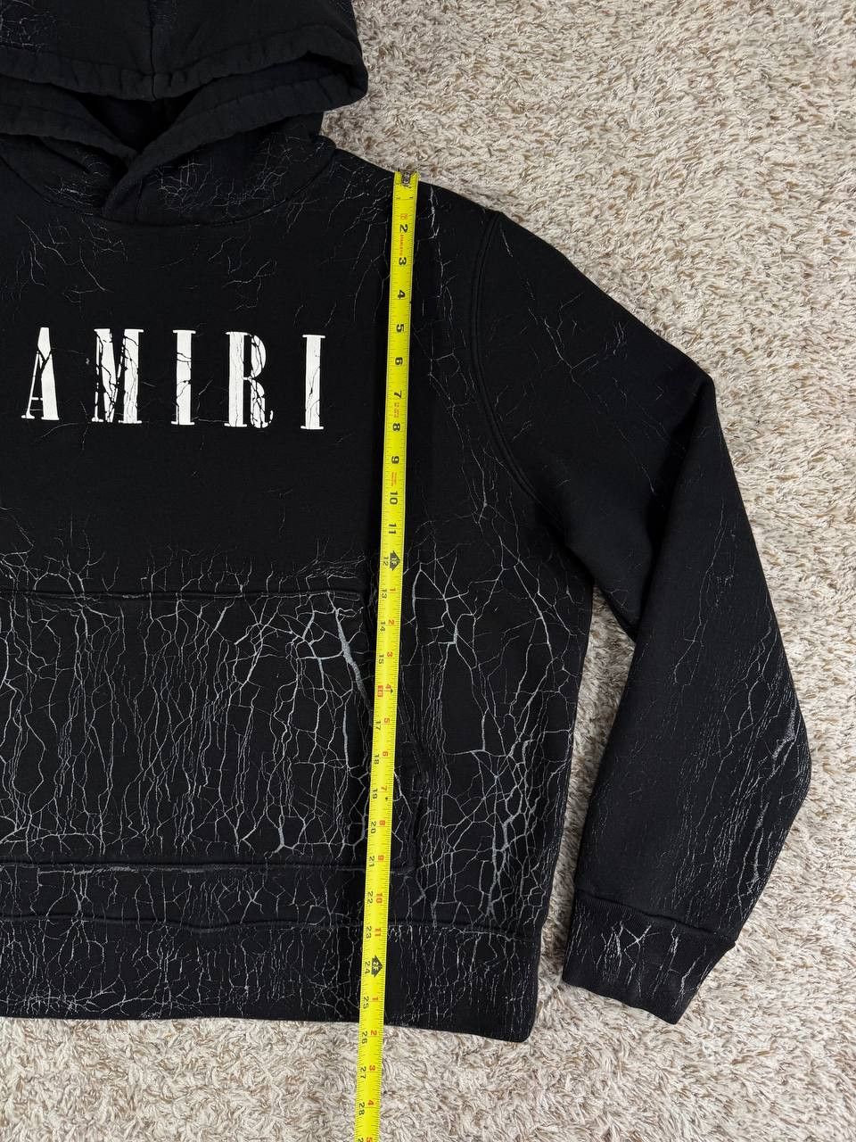 Amiri AMIRI Cracked Dye Core Logo Hoodie Black Size US XL / EU 56 / 4 - 5 Thumbnail