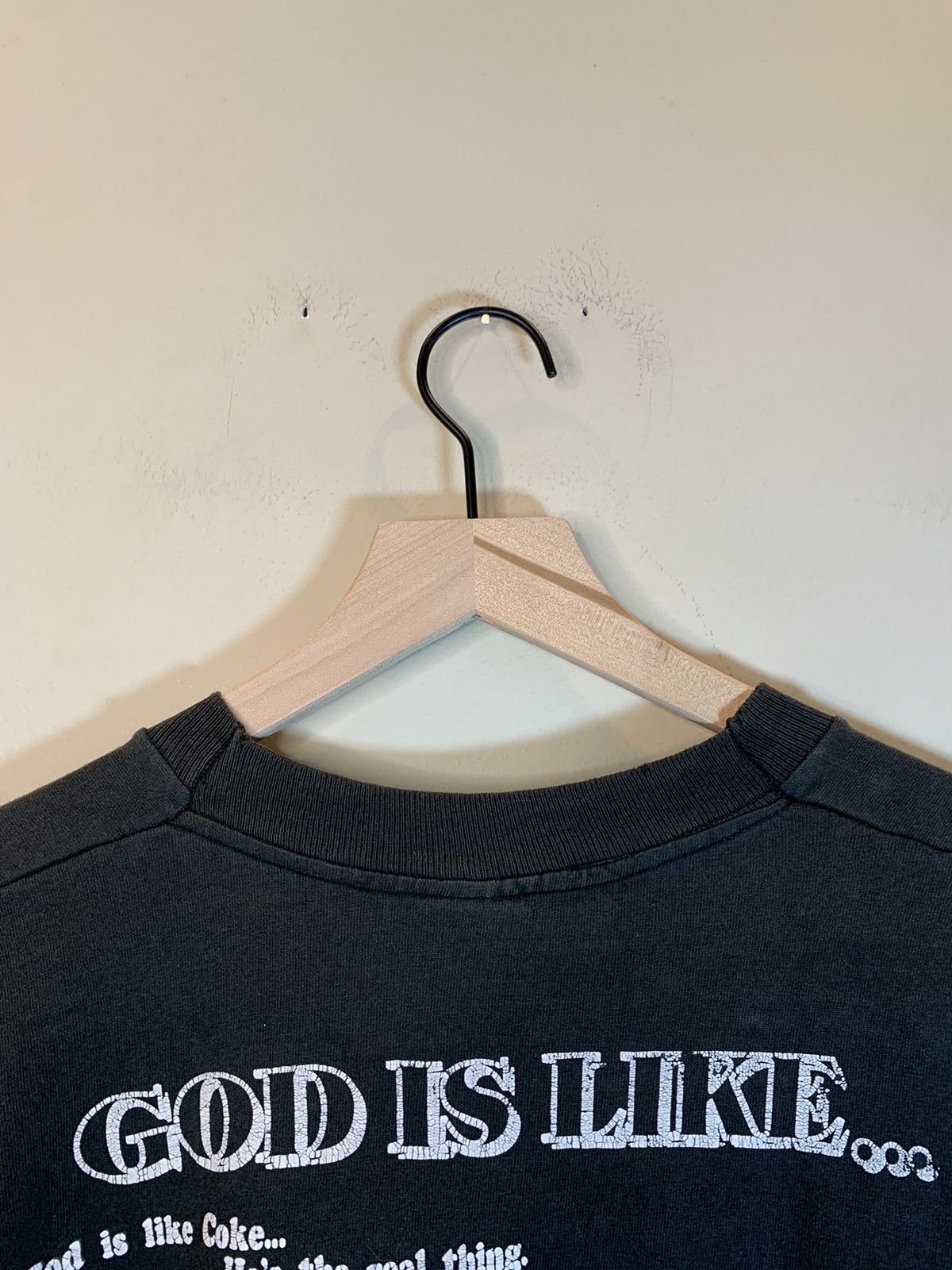 Vintage RARE Vintage 90’s Isn’t God The Greatest Single Stitch Shirt Size US L / EU 52-54 / 3 - 8 Thumbnail