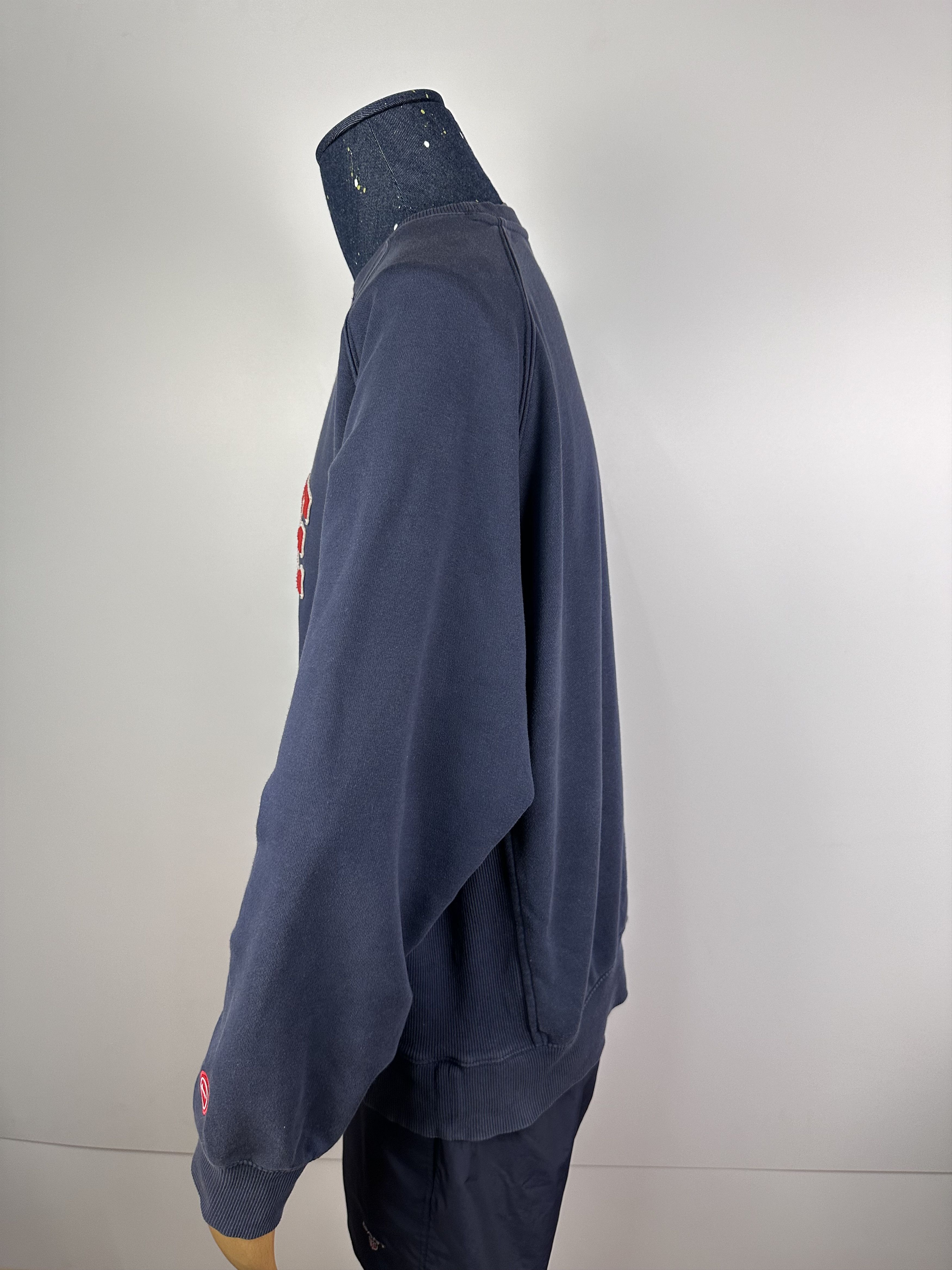Nike × Vintage Vintage Nike Sweatshirt Grey Embroidered Spell Out Pullover Size US XL / EU 56 / 4 - 7 Thumbnail
