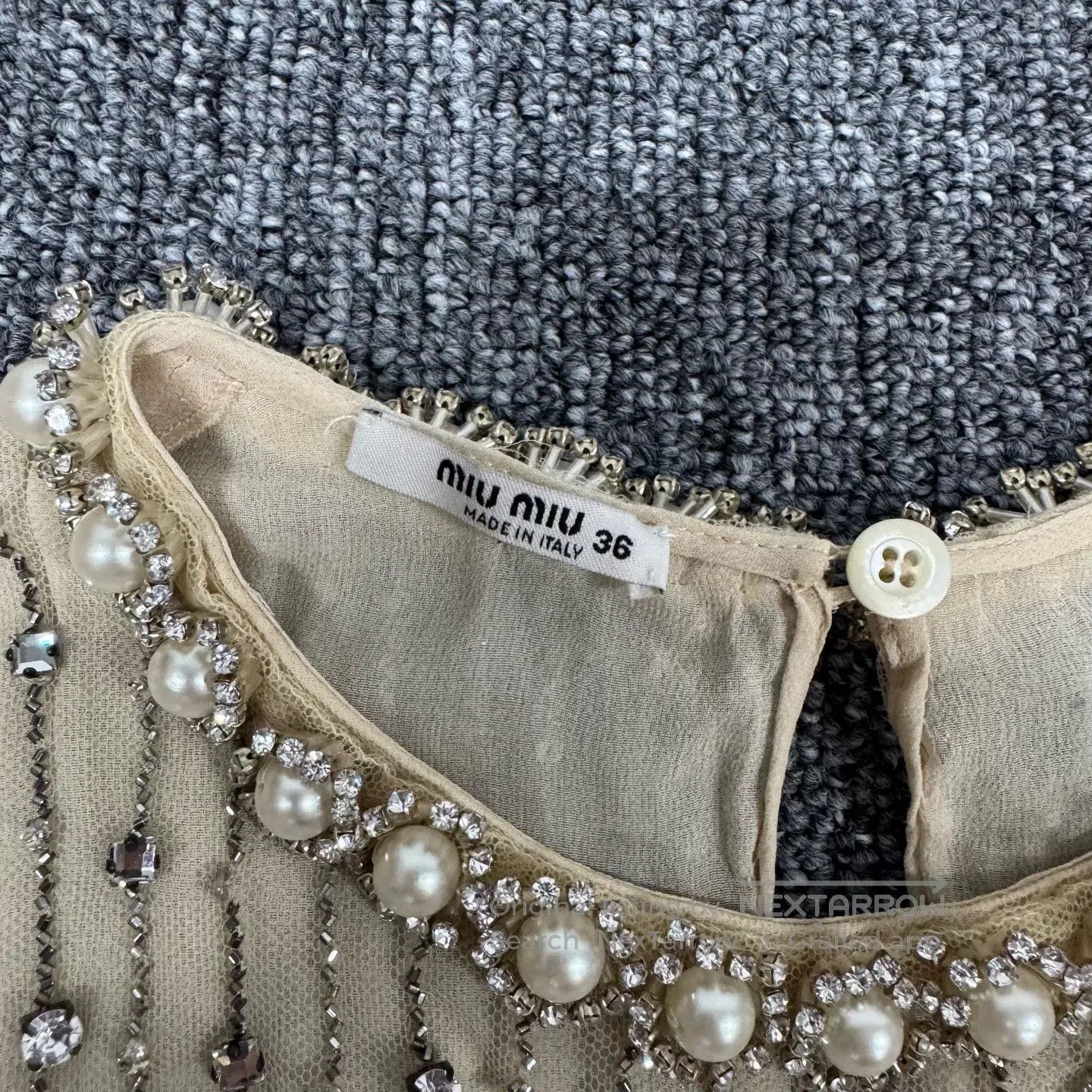 Miu Miu miu miu Pearl, bright diamond, and a bow-shaped little dre Size S / US 4 / IT 40 - 5 Thumbnail