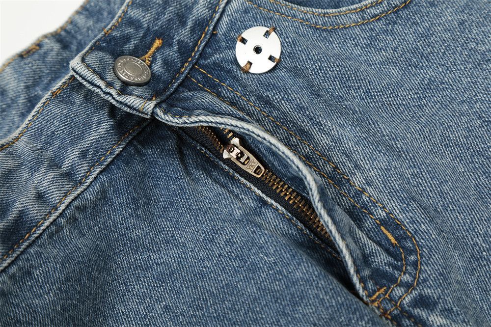 Jean Men's loose-fitting American retro washed jeans Size US 32 / EU 48 - 3 Thumbnail