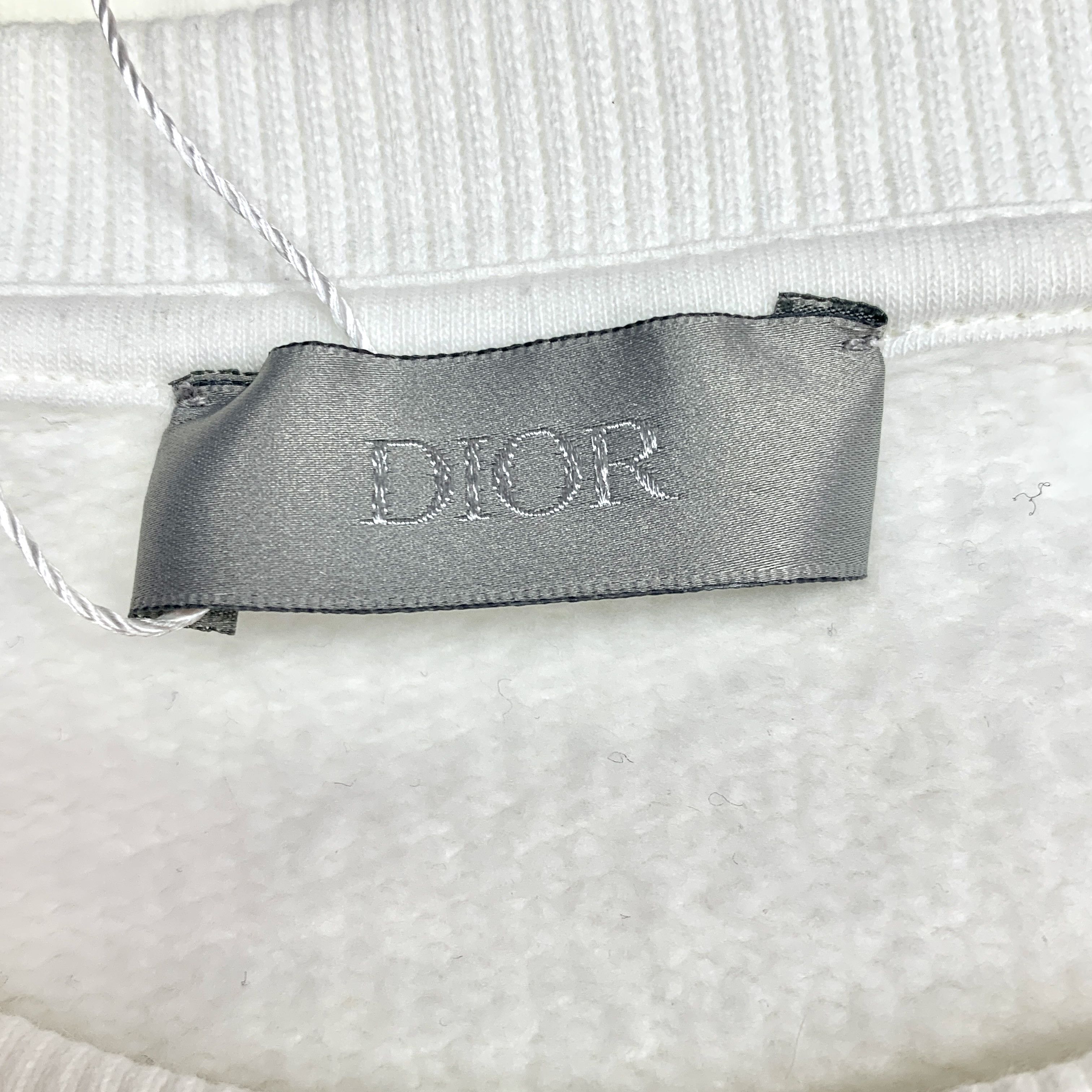 Dior Dior White Bee Cotton Crewneck Sweatshirt (Size L) Size L / US 10 / IT 46 - 2 Thumbnail