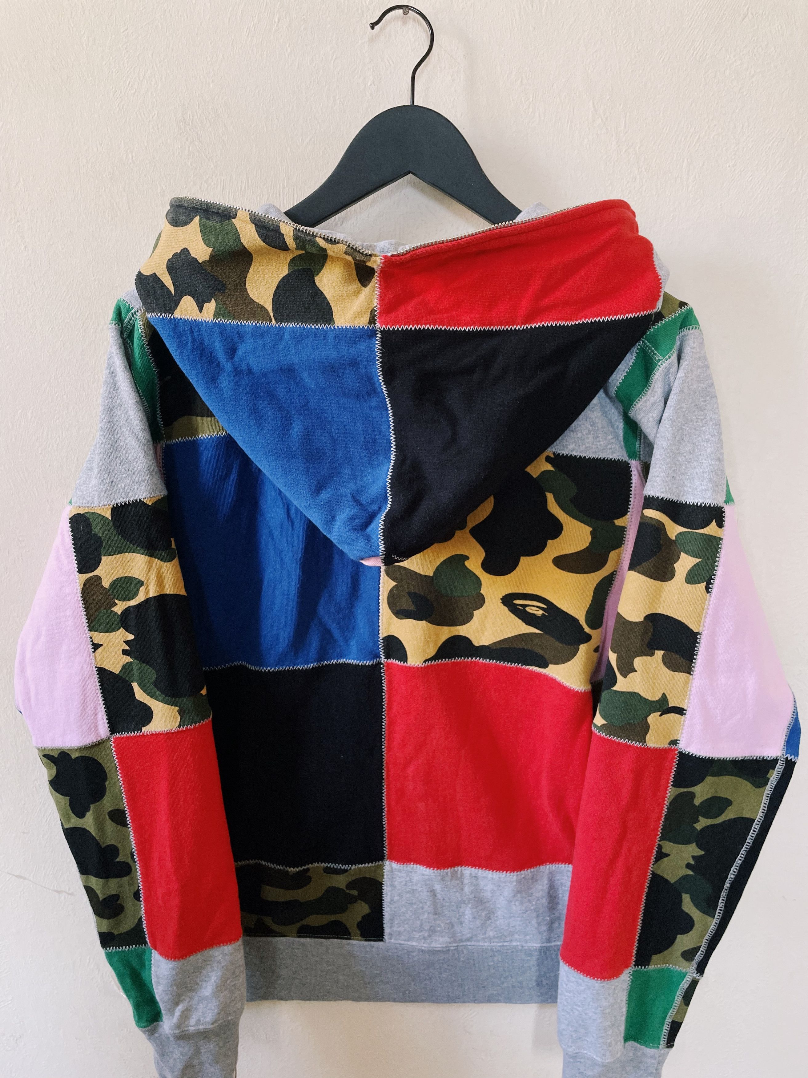 Bape Bape A Bathing Ape Patchwork Full Zip Hoodie Multi Size US L / EU 52-54 / 3 - 2 Thumbnail