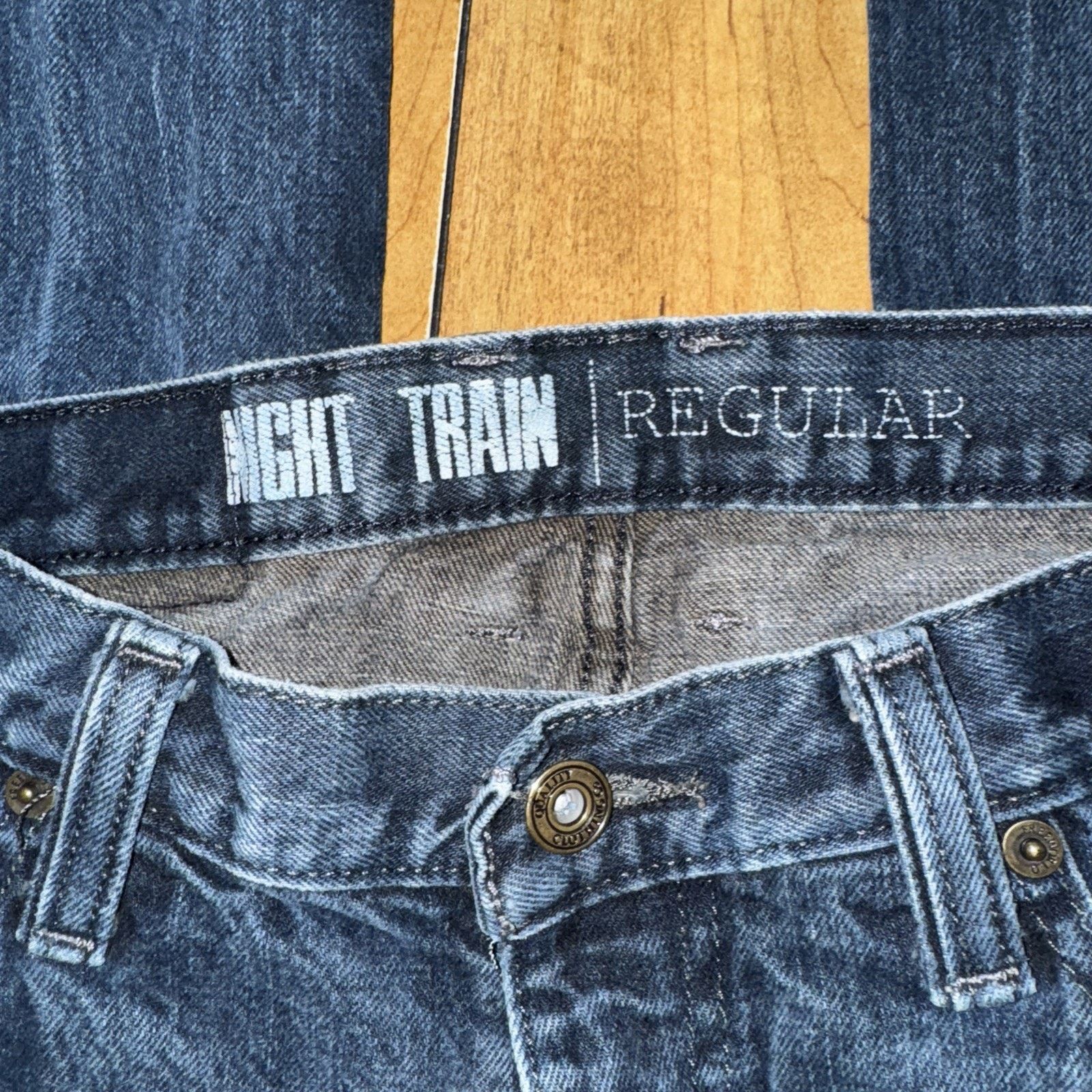 Free World × Vintage Free World Night Train Denim Jeans Blue 32x32 Size US 32 / EU 48 - 5 Thumbnail