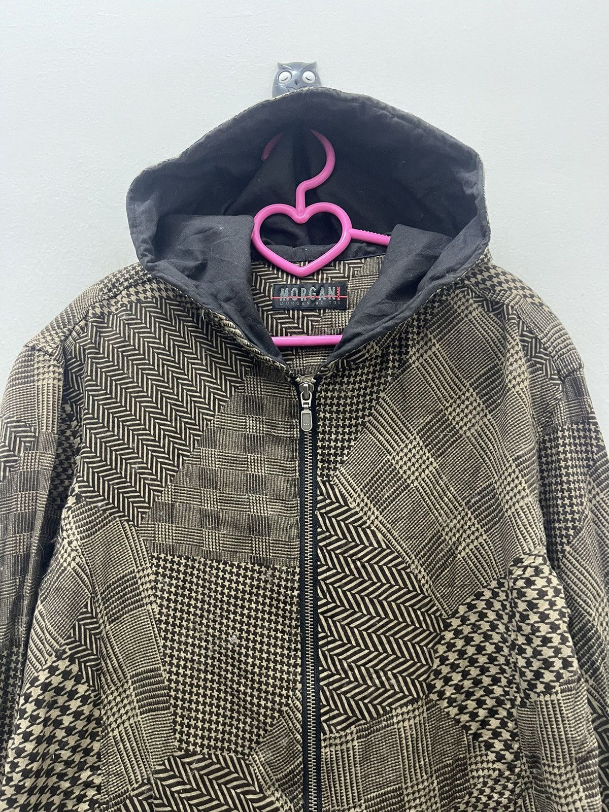 Morgan Homme Rare Vintage MORGAN HOMME Boro Patchwork Plaid Hoodie Size US L / EU 52-54 / 3 - 2 Thumbnail