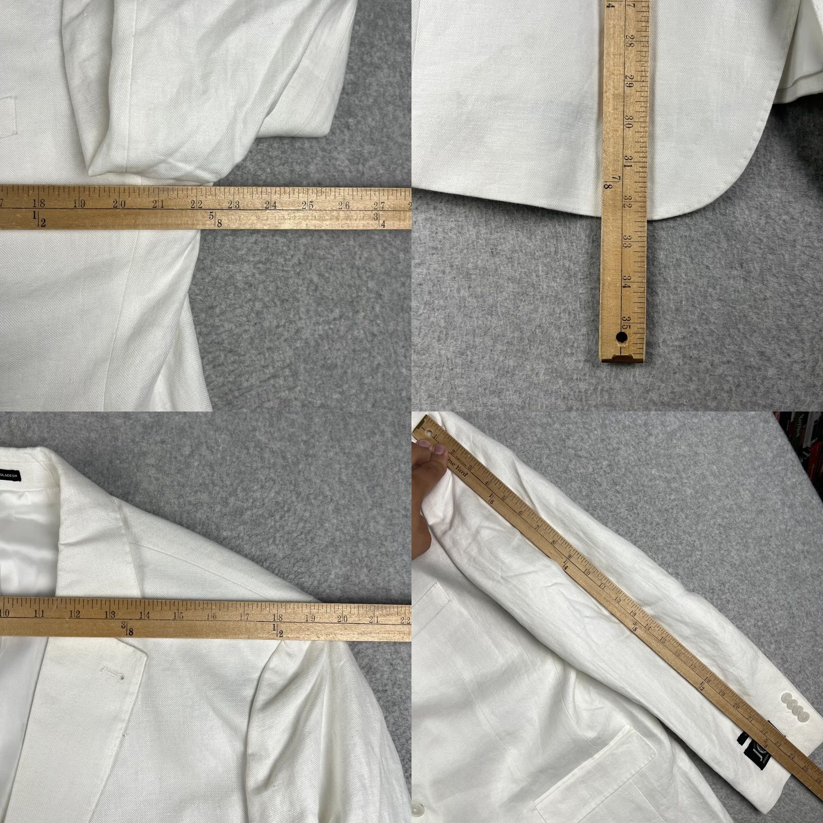 Joseph Abboud Joseph Abboud Sport Coat Blazer 46R Slim Mens White Jacket NWT Size 46R - 8 Thumbnail