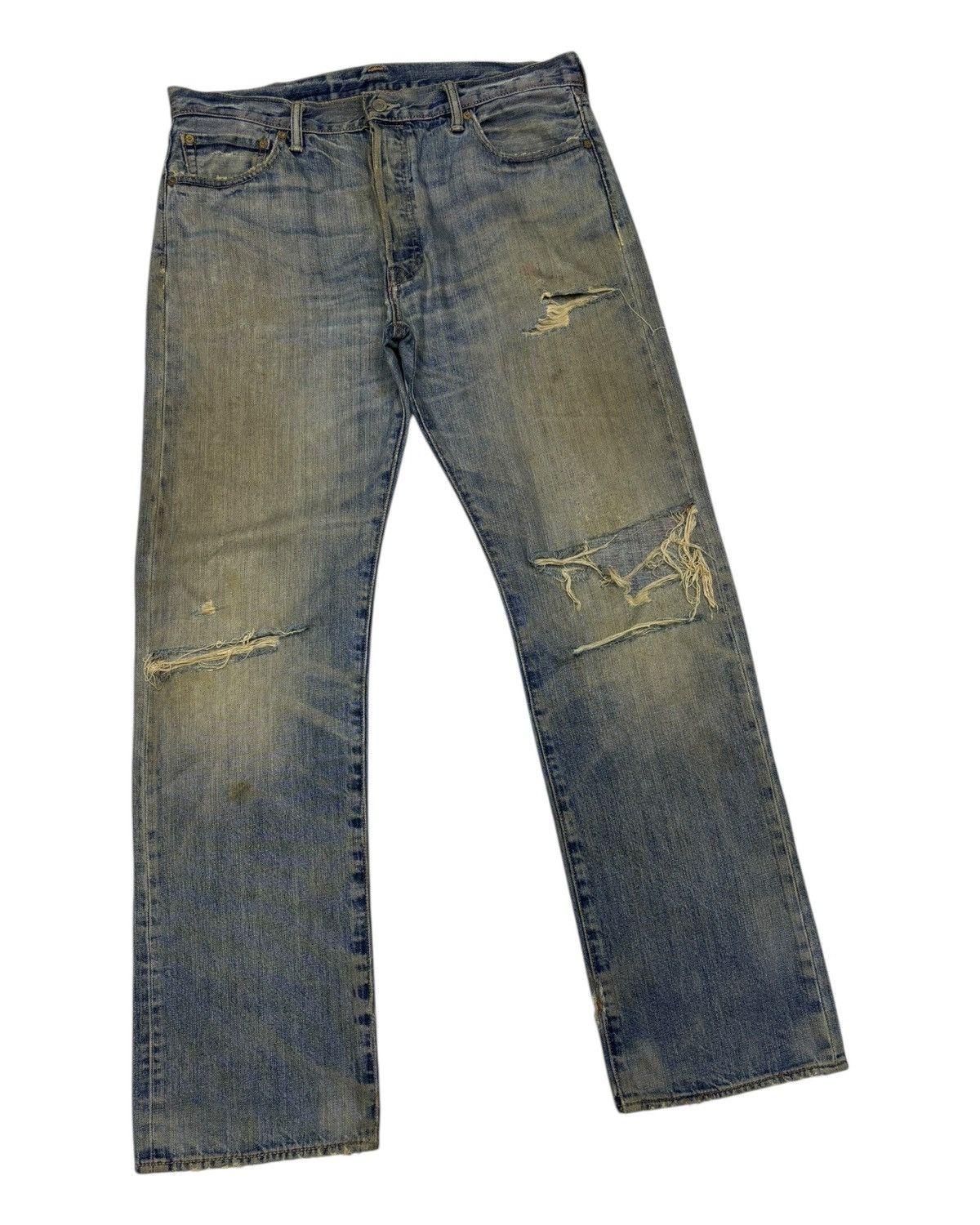 Levi's × Undercover 🔥LEVIS 501 THRASHED MUD WASH RUSTY DISTRESS UNDERCOVER STYLE Size US 36 / EU 52 - 3 Thumbnail
