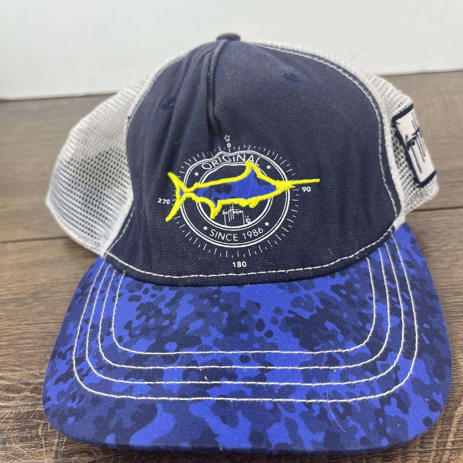 Guy Harvey Guy Harvey Hat Marlin Blue Hat Adjustable Adult Size Blue Ha Size ONE SIZE - 3 Thumbnail
