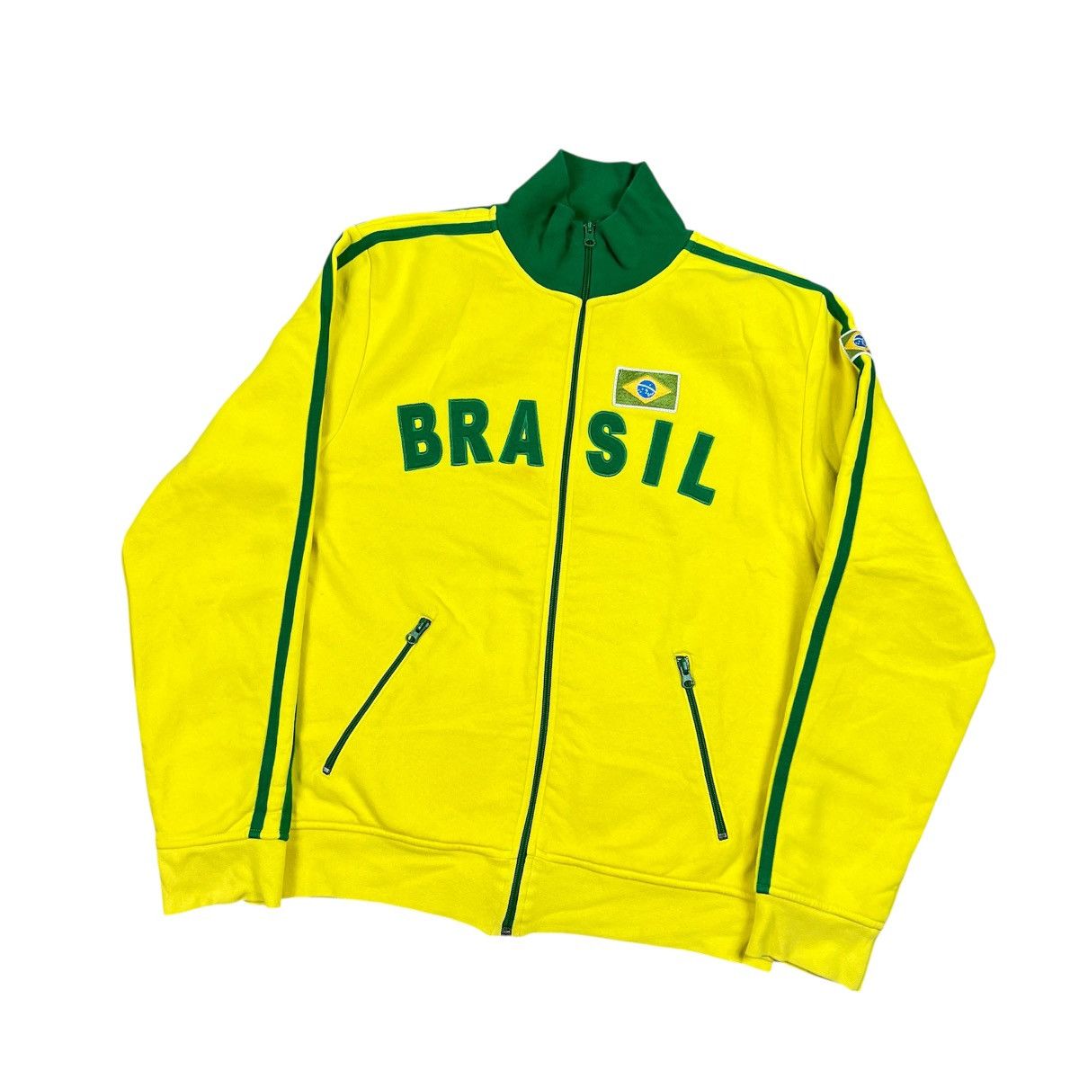 Other Vintage Brazil Soccer Track Jacket Yellow Green Full Zip XL Size US XL / EU 56 / 4 - 2 Thumbnail