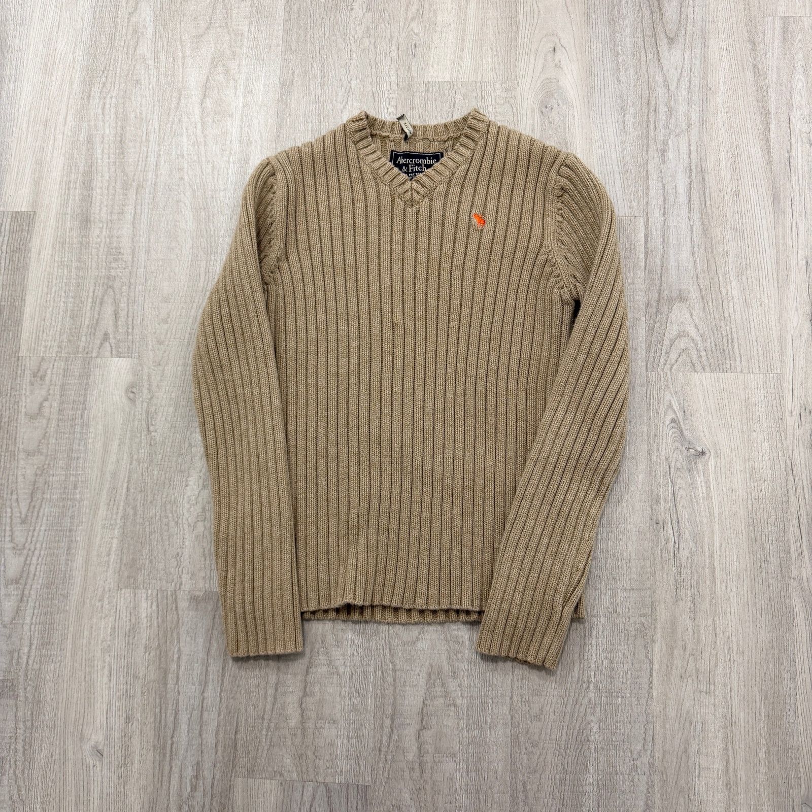 Abercrombie & Fitch Vintage Abercrombie & Fitch Muscle Sweater Men’s Large Tan Size US L / EU 52-54 / 3 - 1 Thumbnail