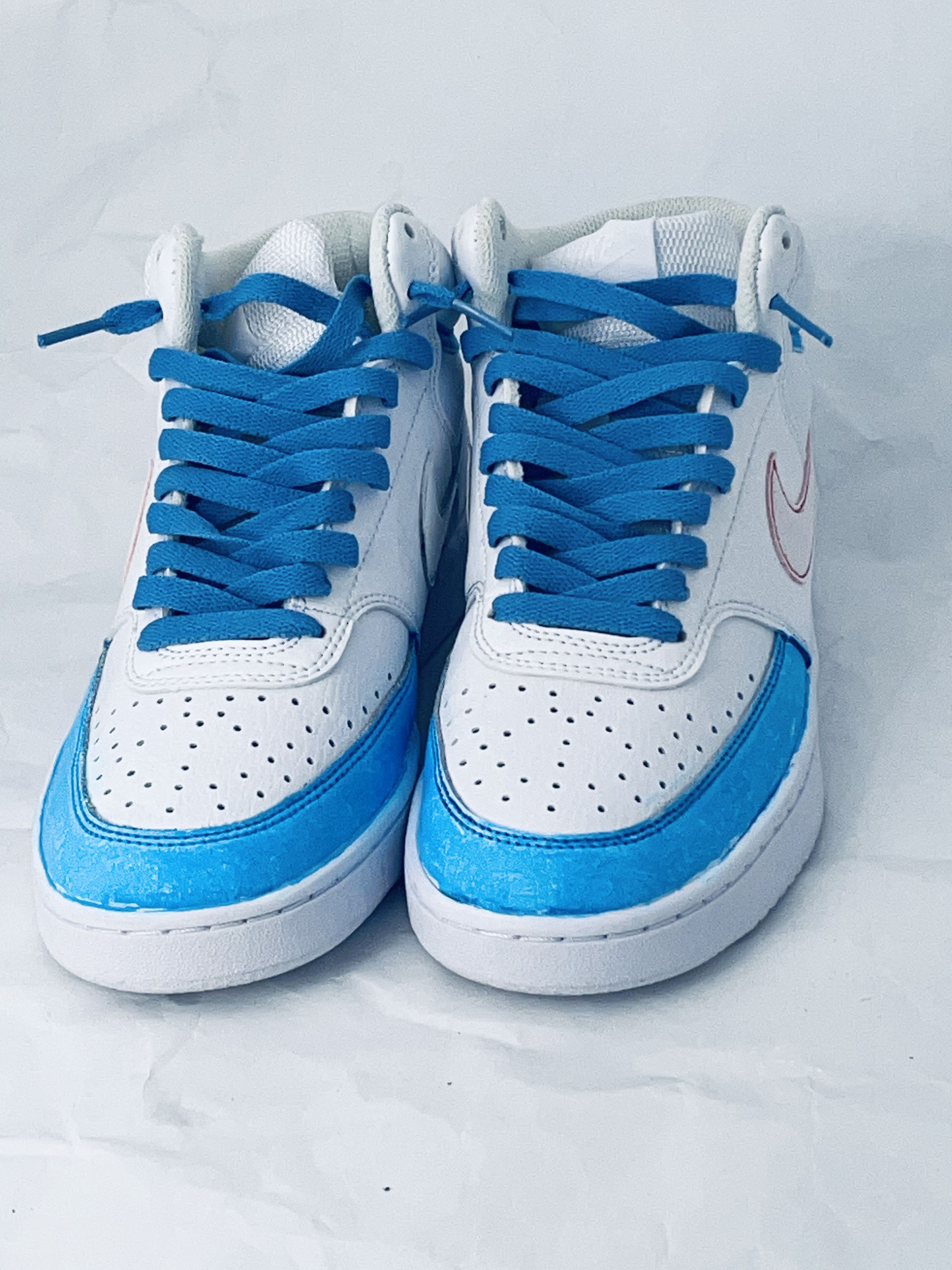 Nike 👟 29,90 € – Nike Court Mid Weiß/Blau – gebraucht Size US 6.5 / EU 39-40 - 2 Thumbnail