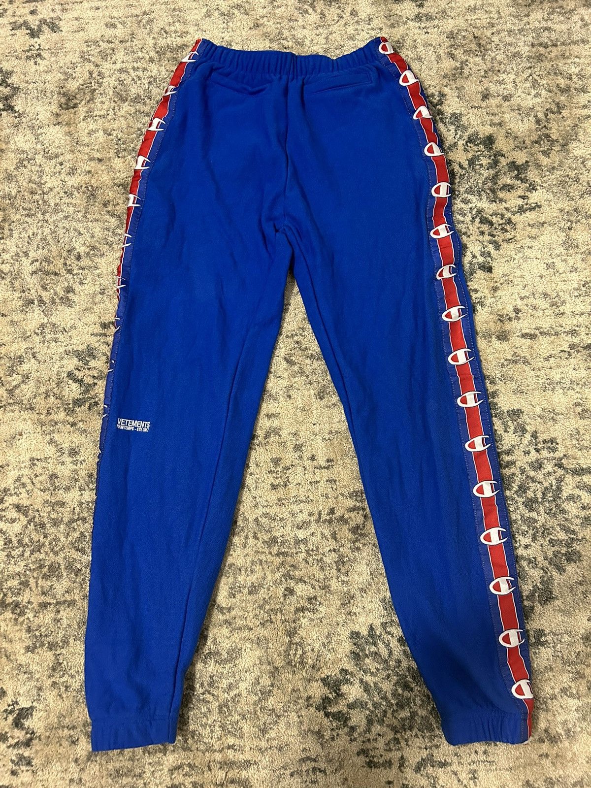 image of Champion Vetements Blue Sweatpants, Men's (Size 28)