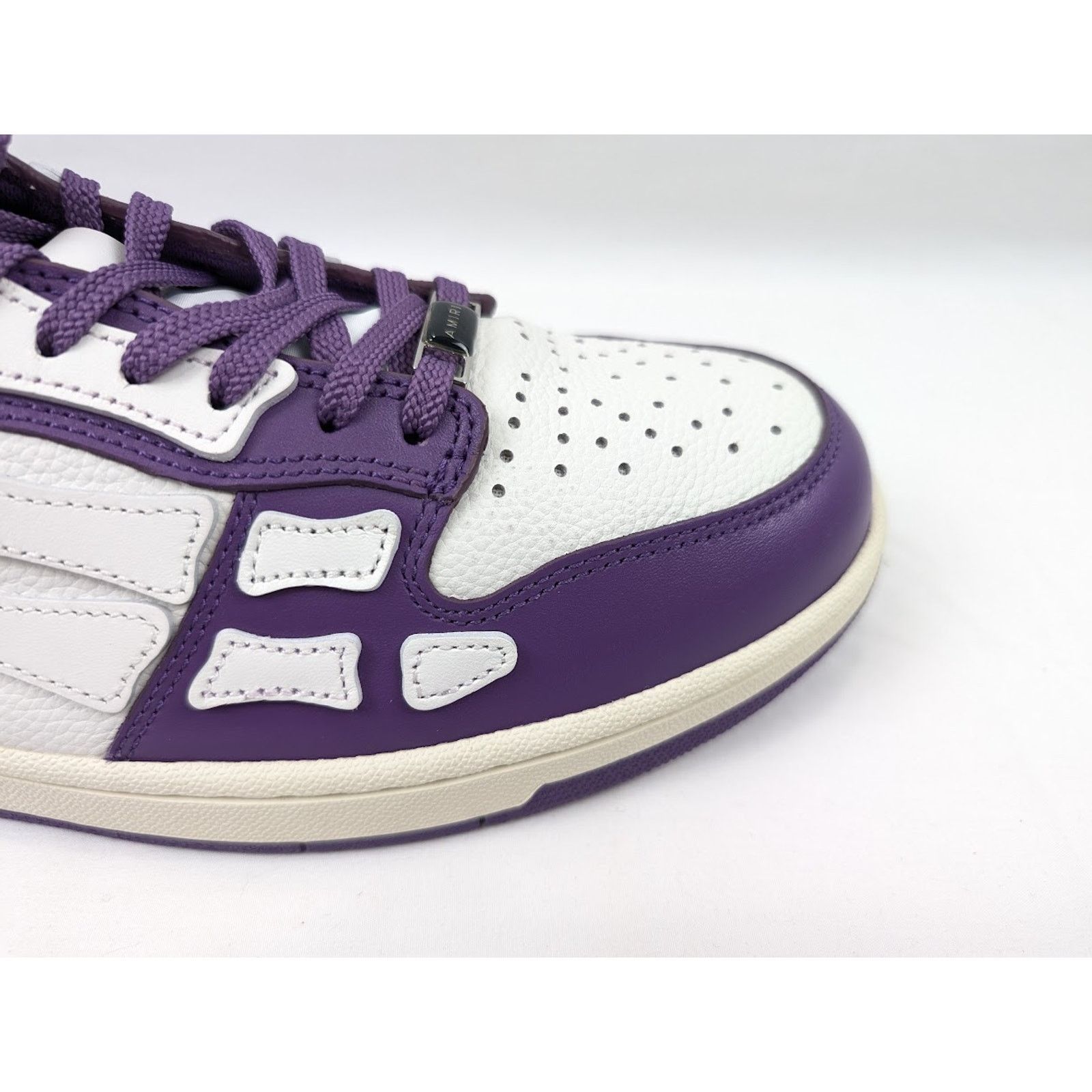 Amiri o1rshd1 Skeleton Low-Top Sneakers in Purple/White Size US 13 / EU 46 - 3 Thumbnail