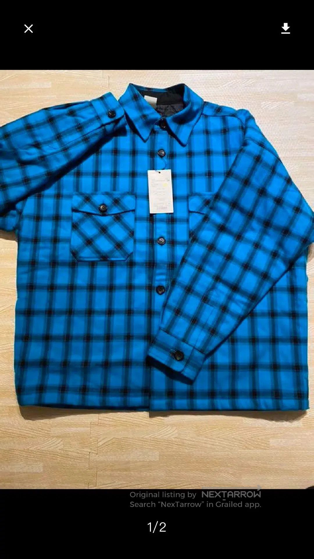 N.Hoolywood N.HOOLYWOOD CPO Shirt Blue Check. Size US M / EU 48-50 / 2 - 2 Thumbnail