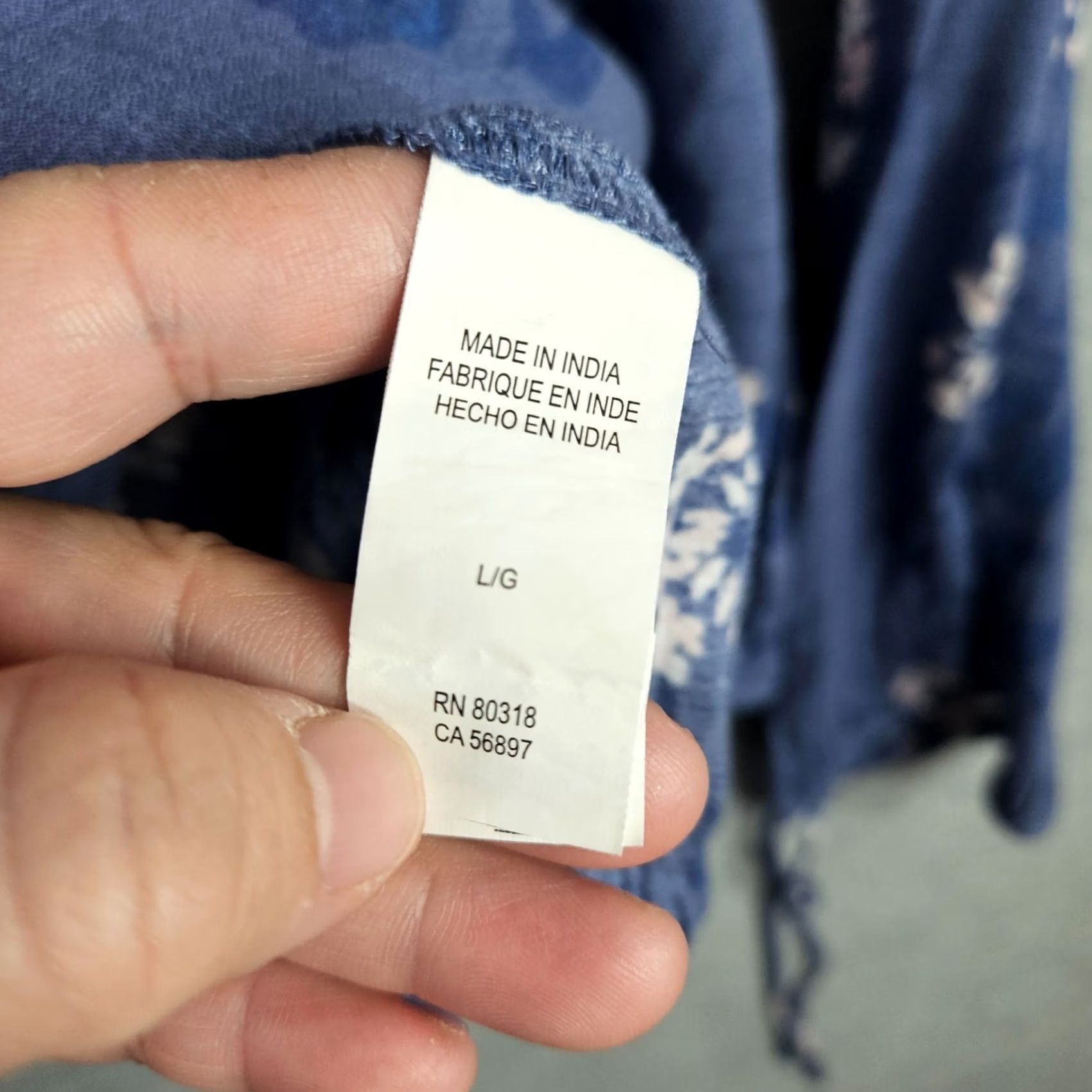 Lucky Brand Lucky Brand Women's Size Large Blue Floral Boho Peasant Blouse NWT Size L / US 10 / IT 46 - 5 Thumbnail