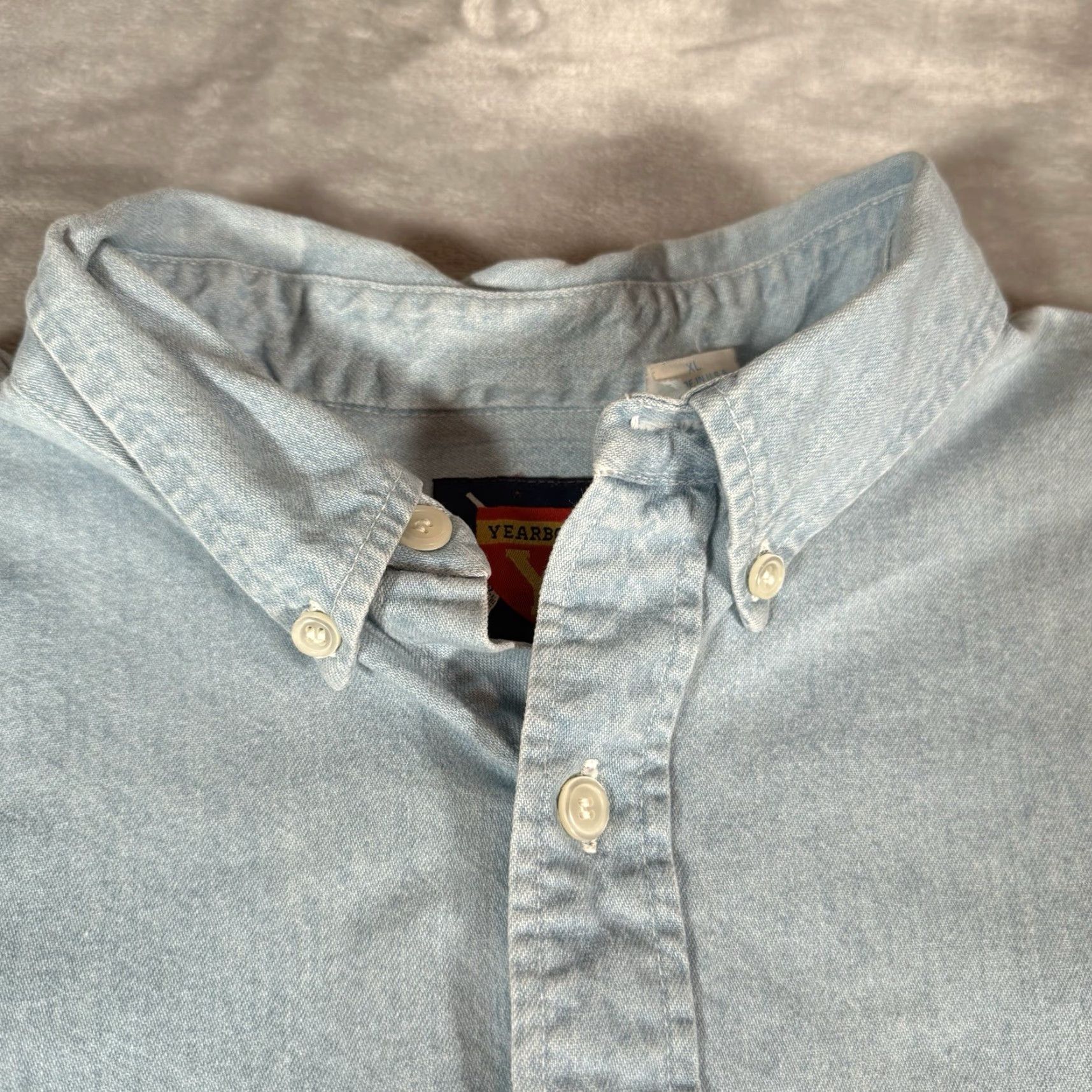 Vintage VINTAGE Villanova Wildcats Lacrosse Button-Down Shirt Mens XL Blue 90s Chambray Cotton Embroidered Long Sleeve Size US XL / EU 56 / 4 - 4 Thumbnail