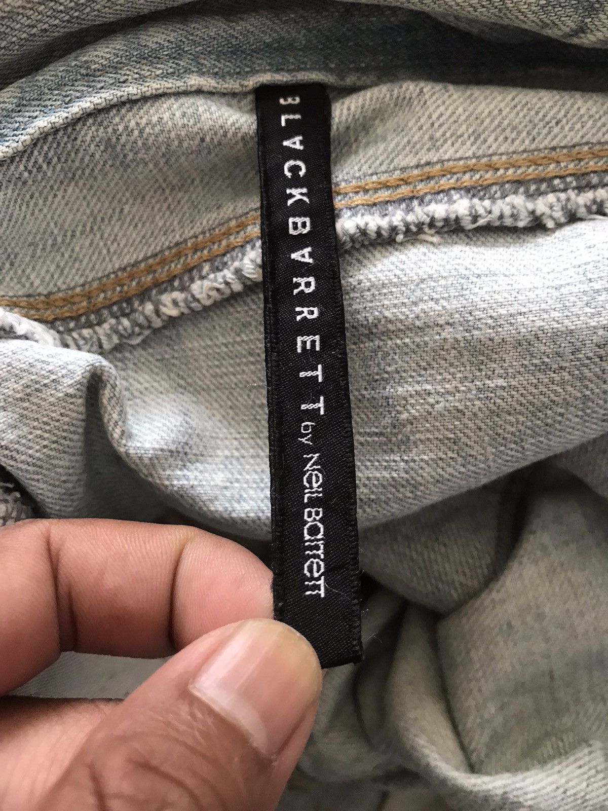 Black Barrett BLACK BARRETT BY NEIL BARRETT BLEACH DISTRESSED SLIM FIT Size US 32 / EU 48 - 6 Thumbnail
