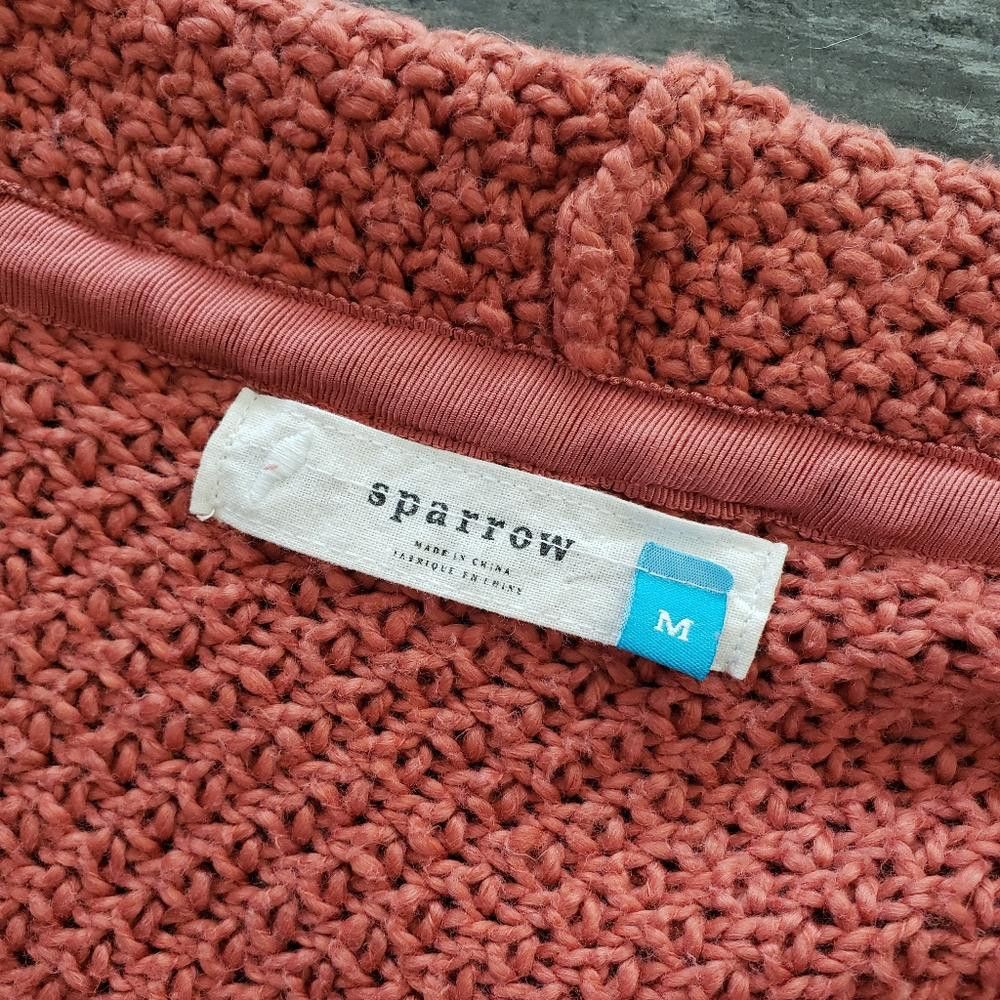 Designer Burnt Orange Sparrow Oversized Cardigan Sleeve Size M / US 6-8 / IT 42-44 - 3 Thumbnail