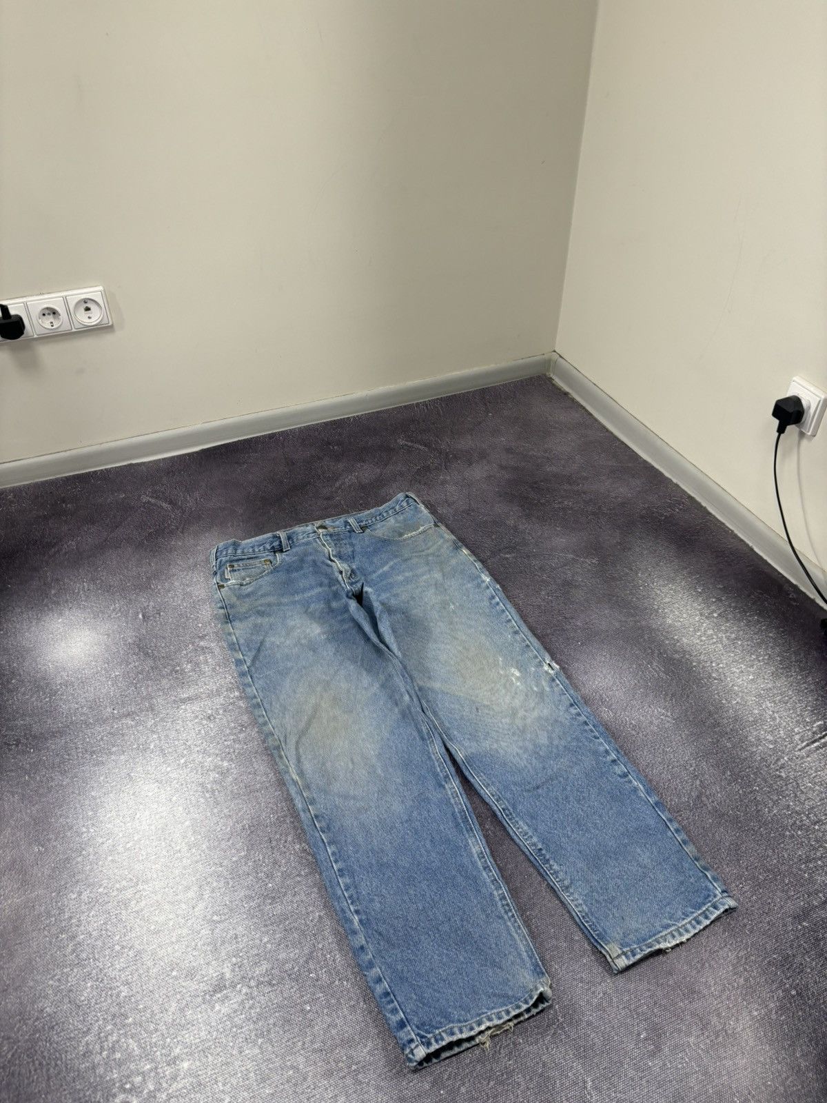 Carhartt Vintage Carhartt Relaxed Fit Faded Blue Work Denim Jeans Size US 34 / EU 50 - 8 Thumbnail