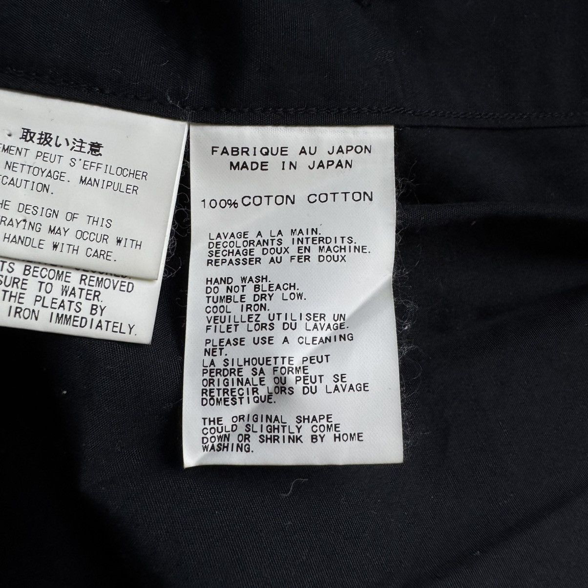Yohji Yamamoto Yohji Yamamoto Black Cotton Pleated Front Button-Up Shirt Size US M / EU 48-50 / 2 - 12 Thumbnail