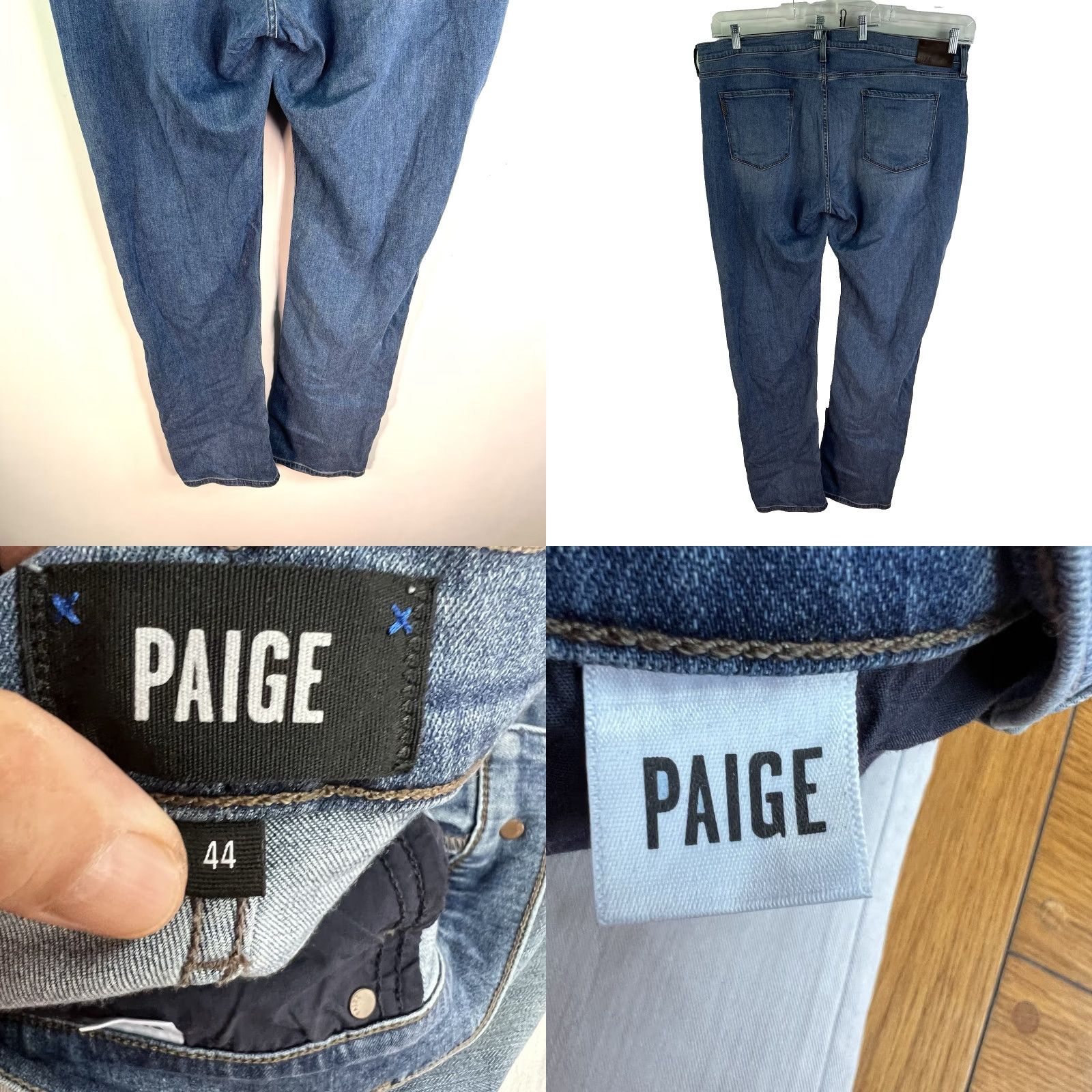 Paige VINTAGE Paige Men's Jeans Straight Leg Slim Fit Size 44 Blue Cotton Denim 34 Inseam Size US 44 / EU 60 - 8 Thumbnail