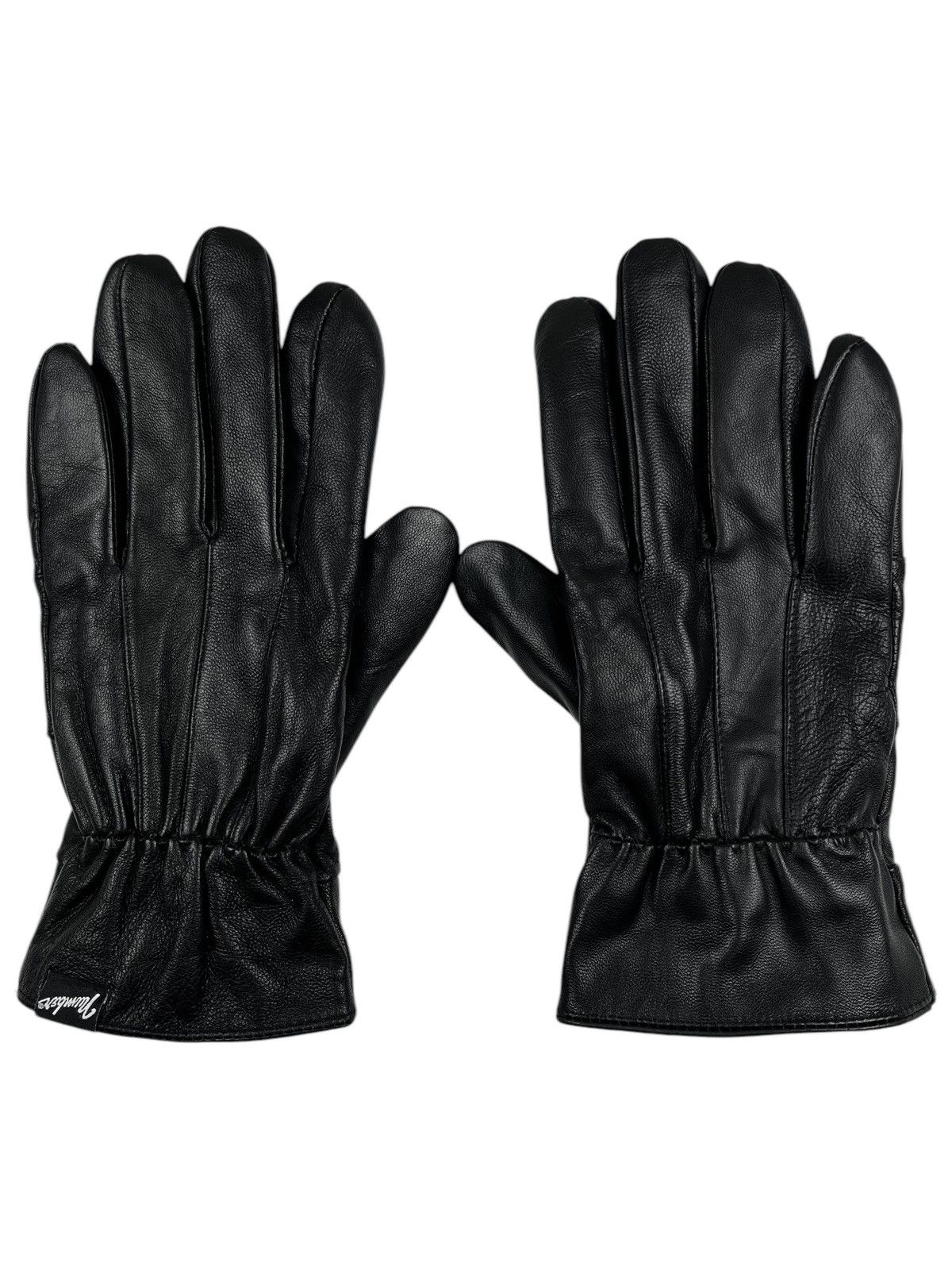 Pre-owned Number N Ine Number (n)ine Faux Leather Furry Lined Gloves In Black