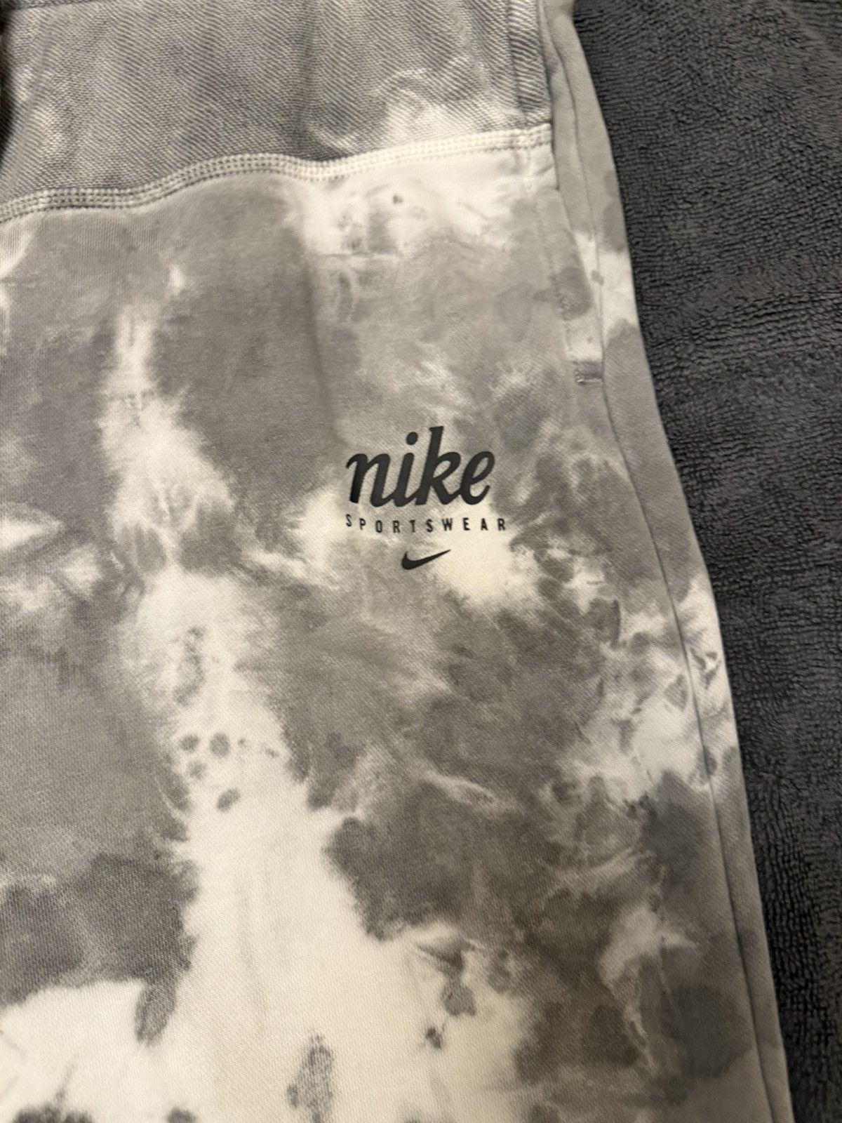 Nike Grey tyedye Nike fleece pants Size US 34 / EU 50 - 1 Thumbnail