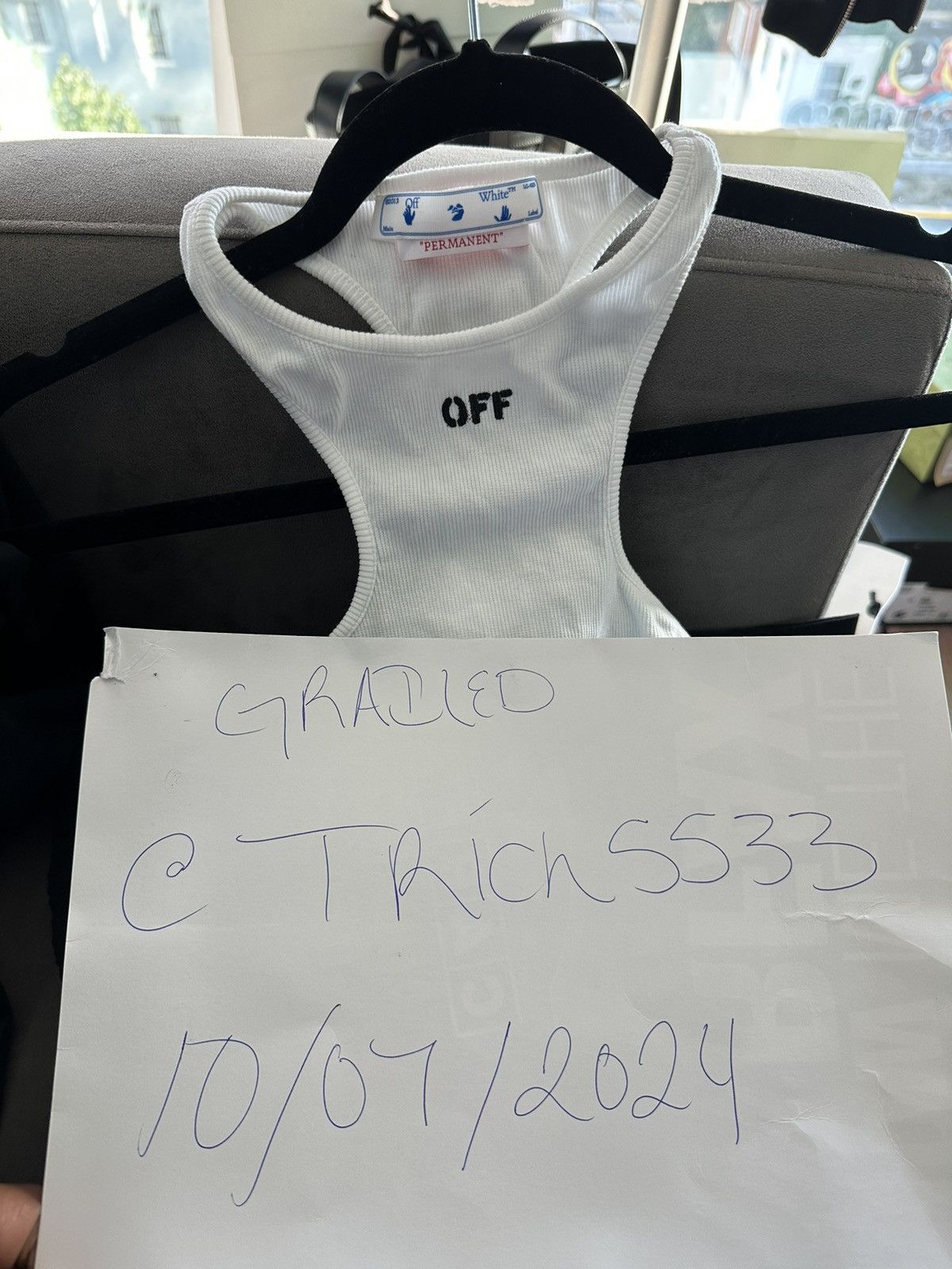 Off-White Off white Crop Tank Top Size S / US 4 / IT 40 - 6 Thumbnail