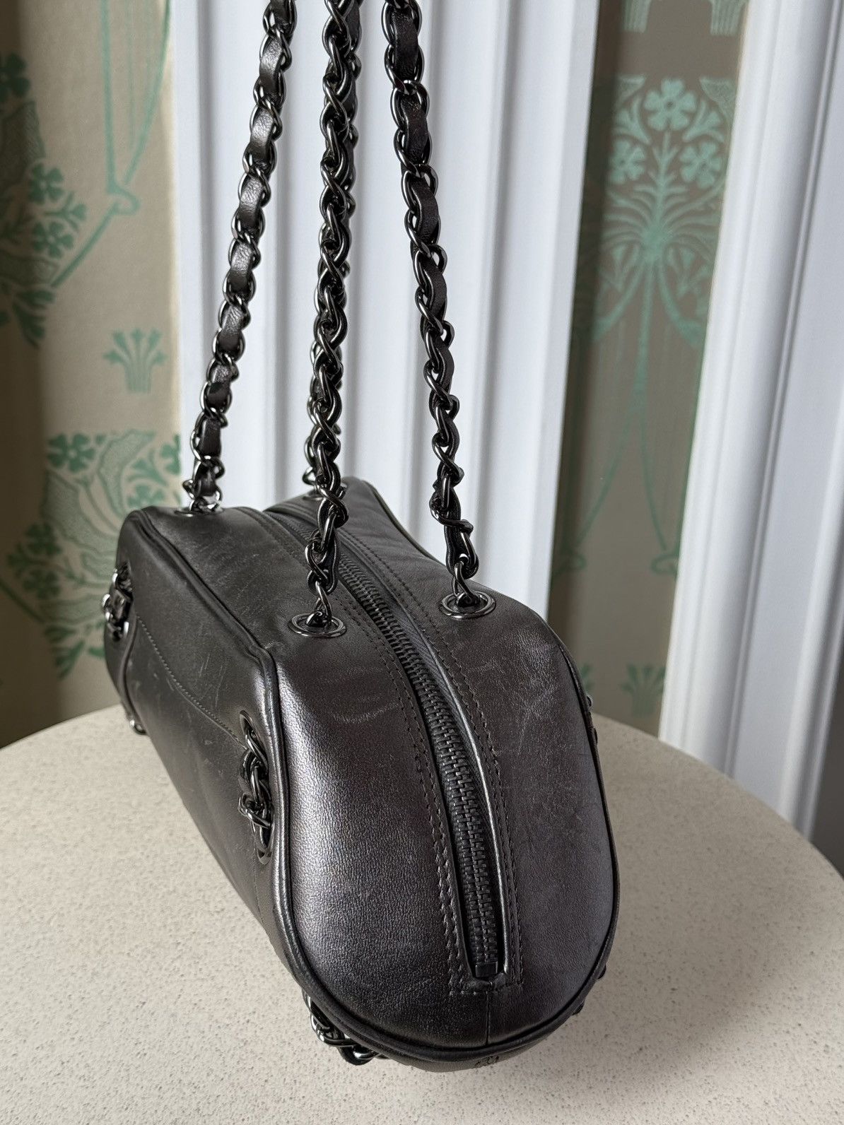 Chanel 2003 Chanel Small Metallic Leather Tassel Baguette Bag Size ONE SIZE - 4 Thumbnail