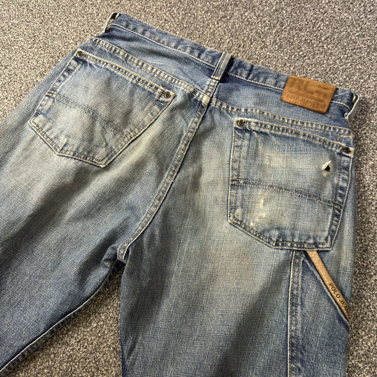 RRL Ralph Lauren Vintage Ralph Lauren C5 Freemont Carpenter Distressed Denim Size US 32 / EU 48 - 8 Thumbnail
