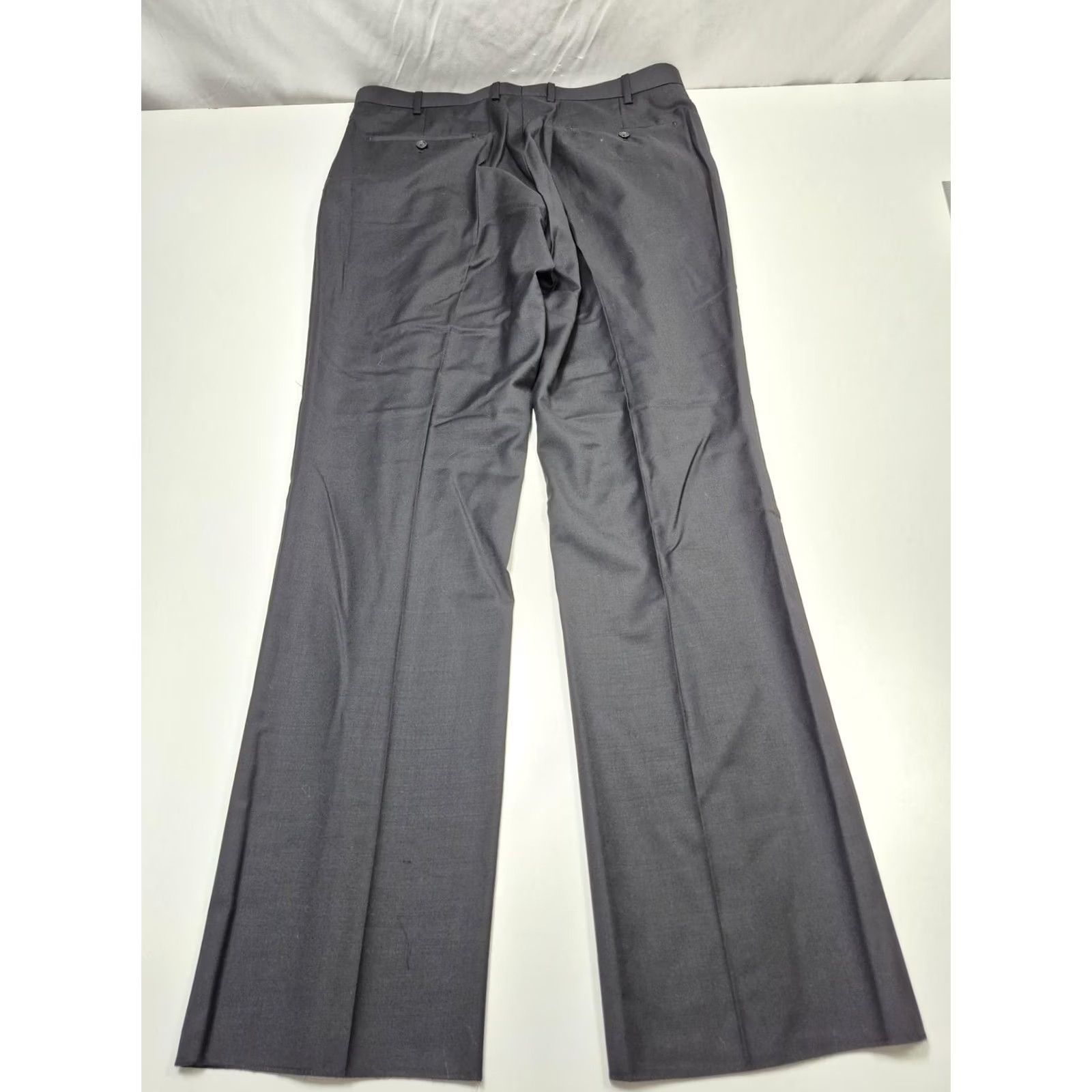 Pronto Uomo Prontomoda Dress Pants Mens 38x36 Black Wool Super 140s Flat Front Unhemmed NWT Dress Pants Mens 38 Black Wool Size US 38 / EU 54 - 6 Thumbnail
