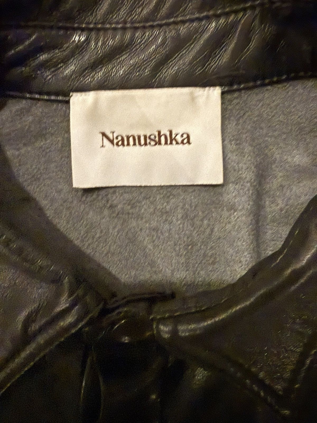 Nanushka Vegan Lambskin over shirt jkt Size US L / EU 52-54 / 3 - 3 Thumbnail
