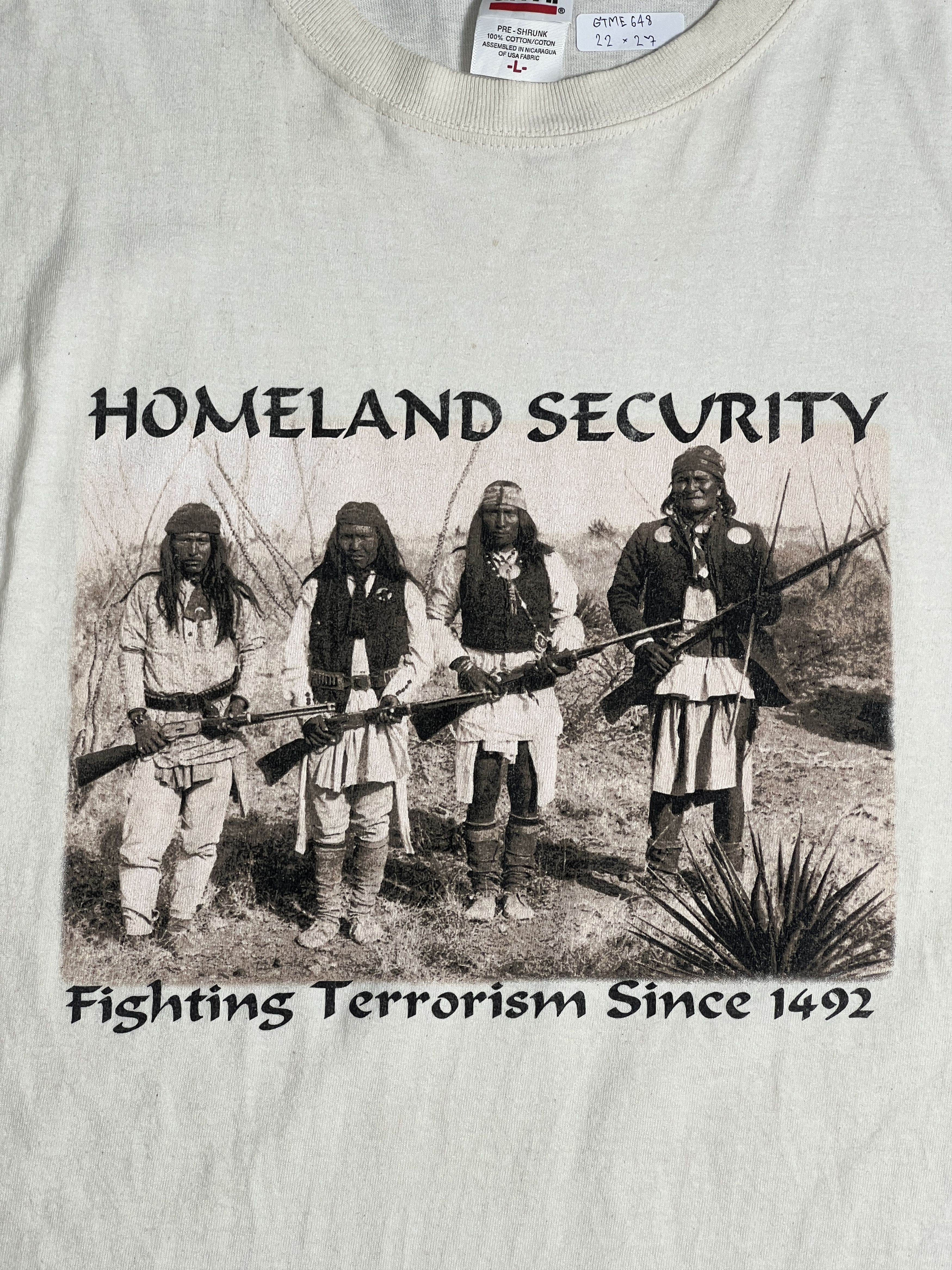 Vintage Vintage Homeland Security Graphic Tee (L) GTME648 Size US L / EU 52-54 / 3 - 2 Thumbnail